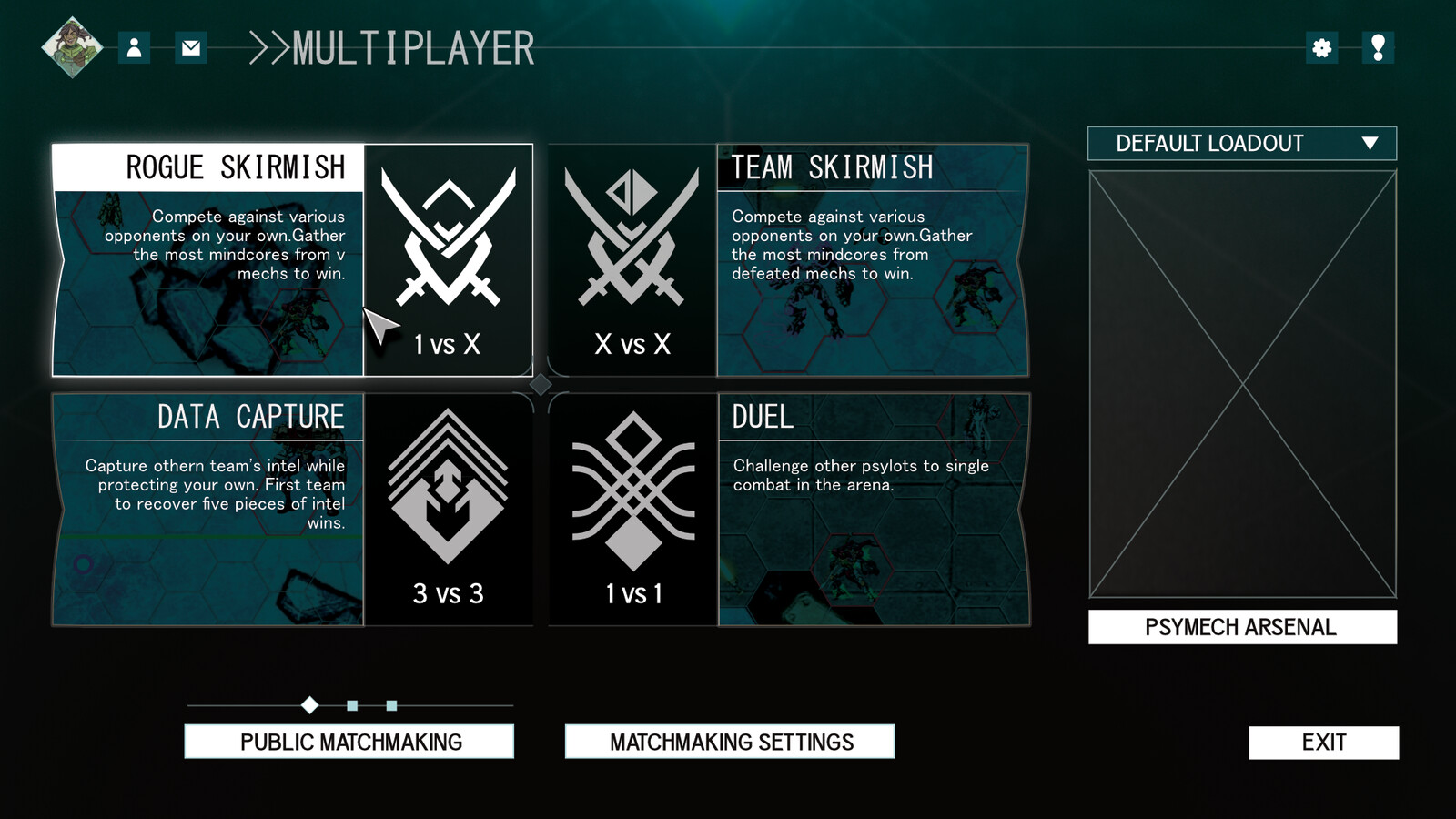FINAL REDESIGN- Hover over game mode, highlighting the selected button