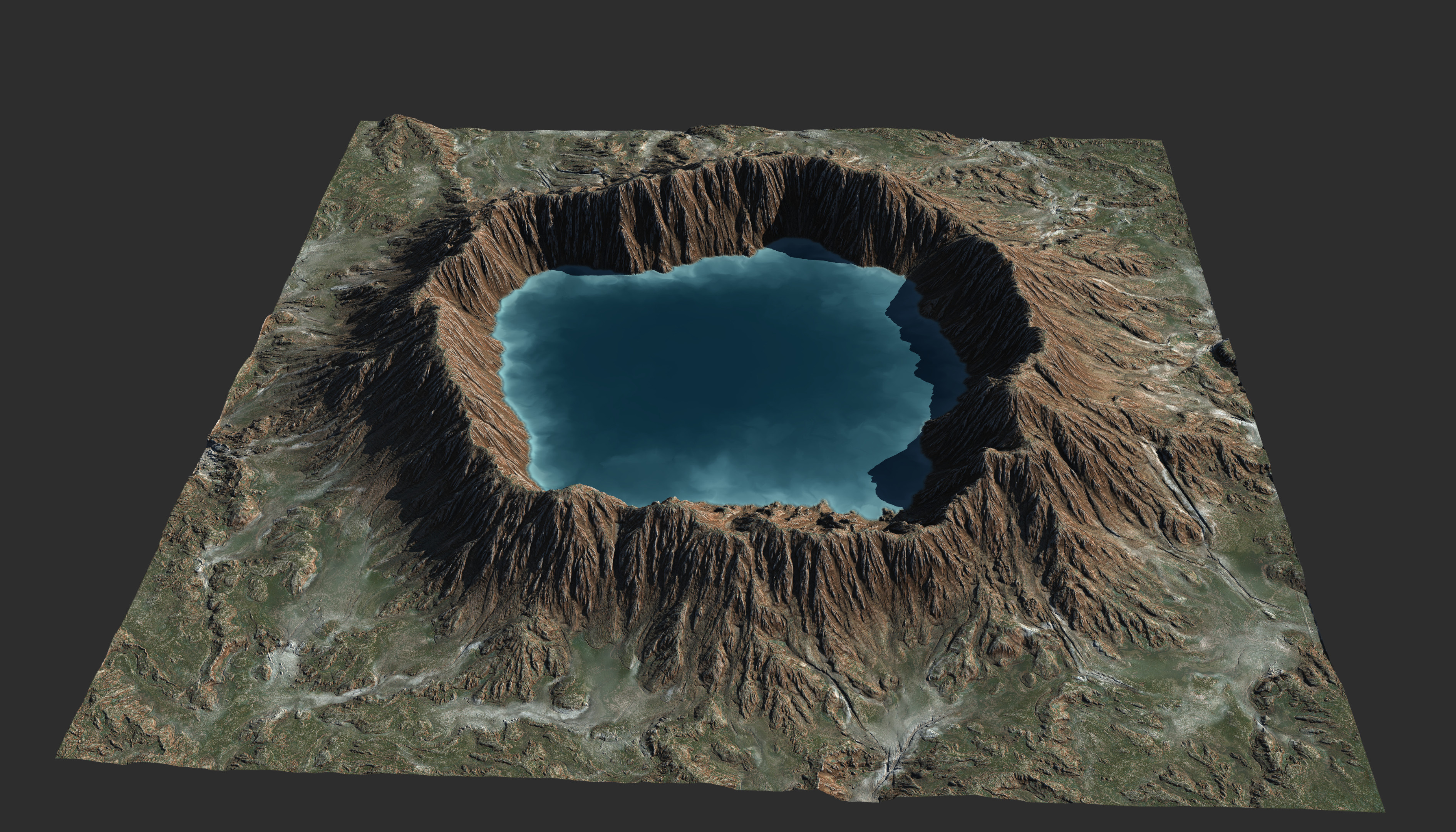 Terrain in Gaea - Color render