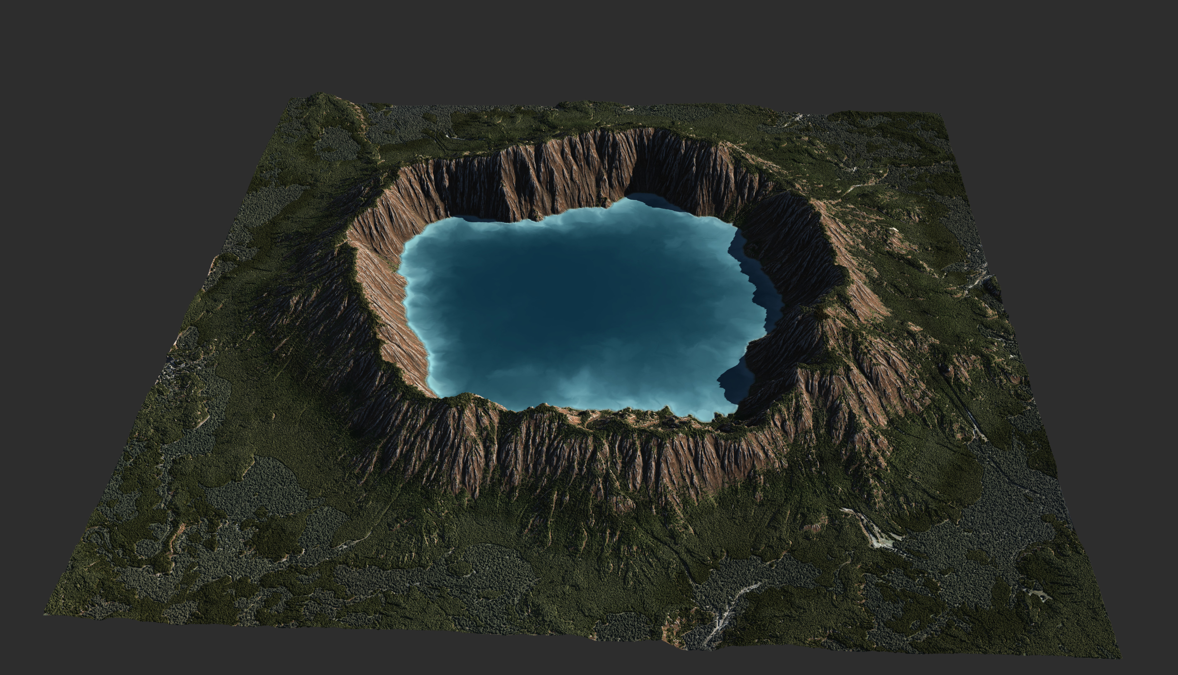 Terrain in Gaea - Color+Vegetation for scattering