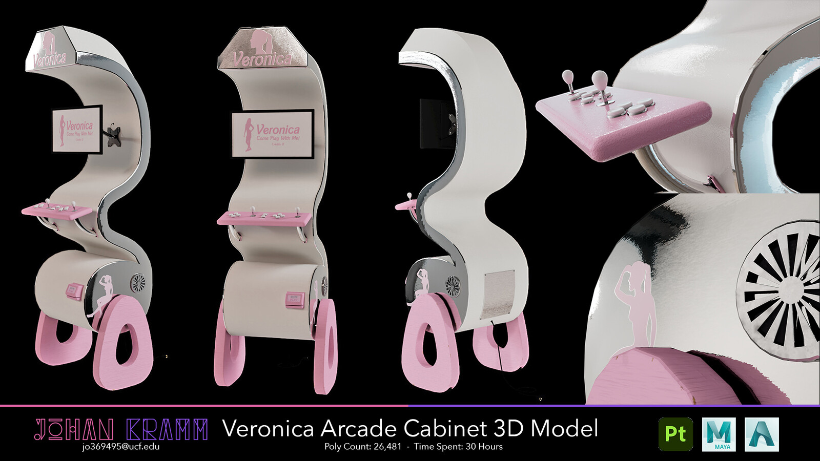 Veronica Arcade Cabinet 3D Model
