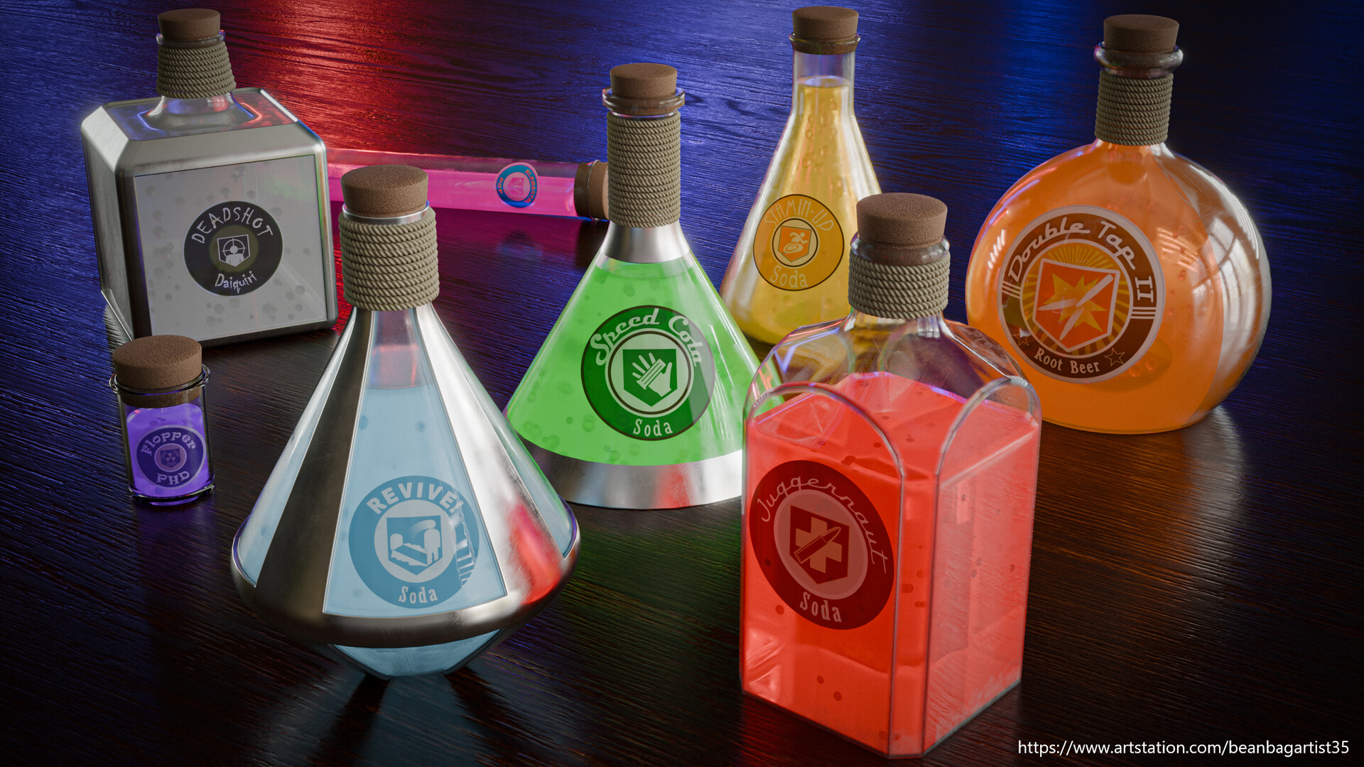 ArtStation Cod Zombies Perk Potions