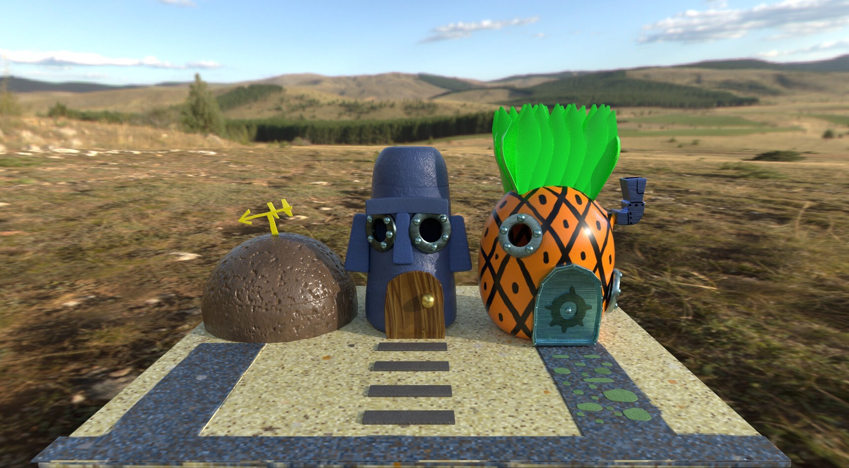 ArtStation SpongeBob's Neighborhood