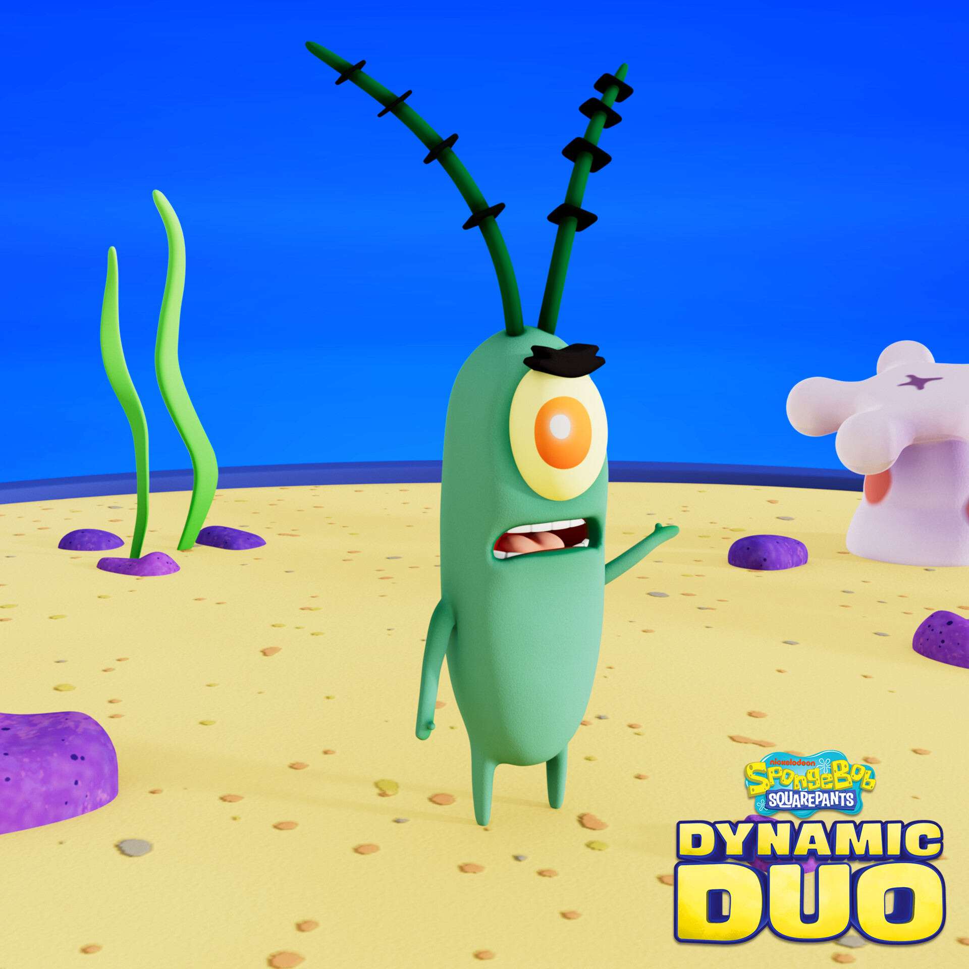 ArtStation - Plankton  SpongeBob SquarePants: Dynamic Duo