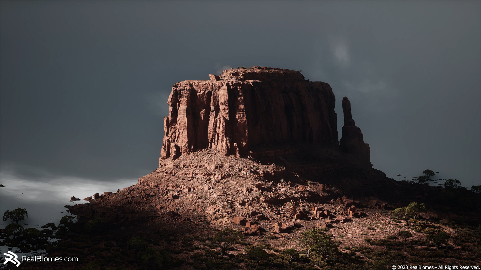 Realbiomes desert cliffs vignette fun in ue5 realbiomes next gen 2 0