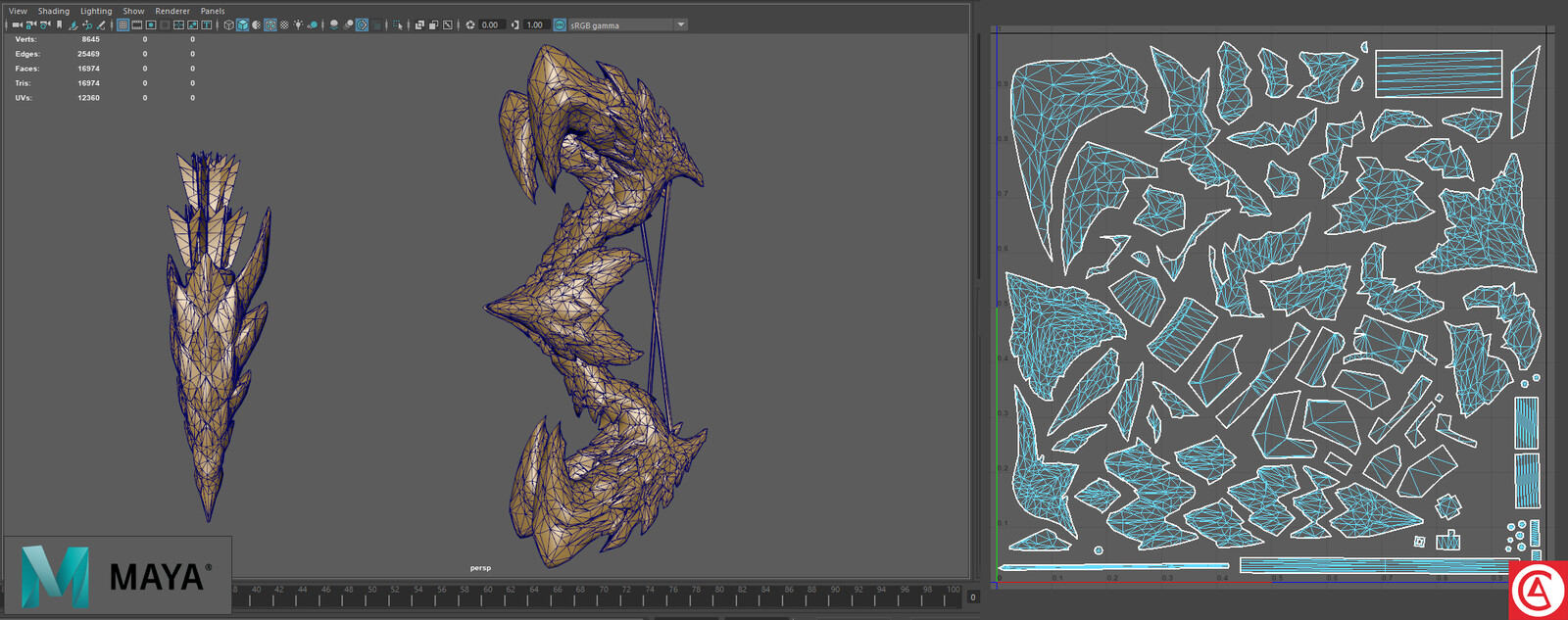 Maya Retopology and UV