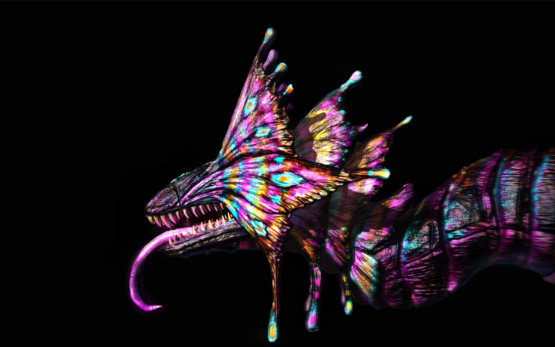 ArtStation Butterfly Alien Bust