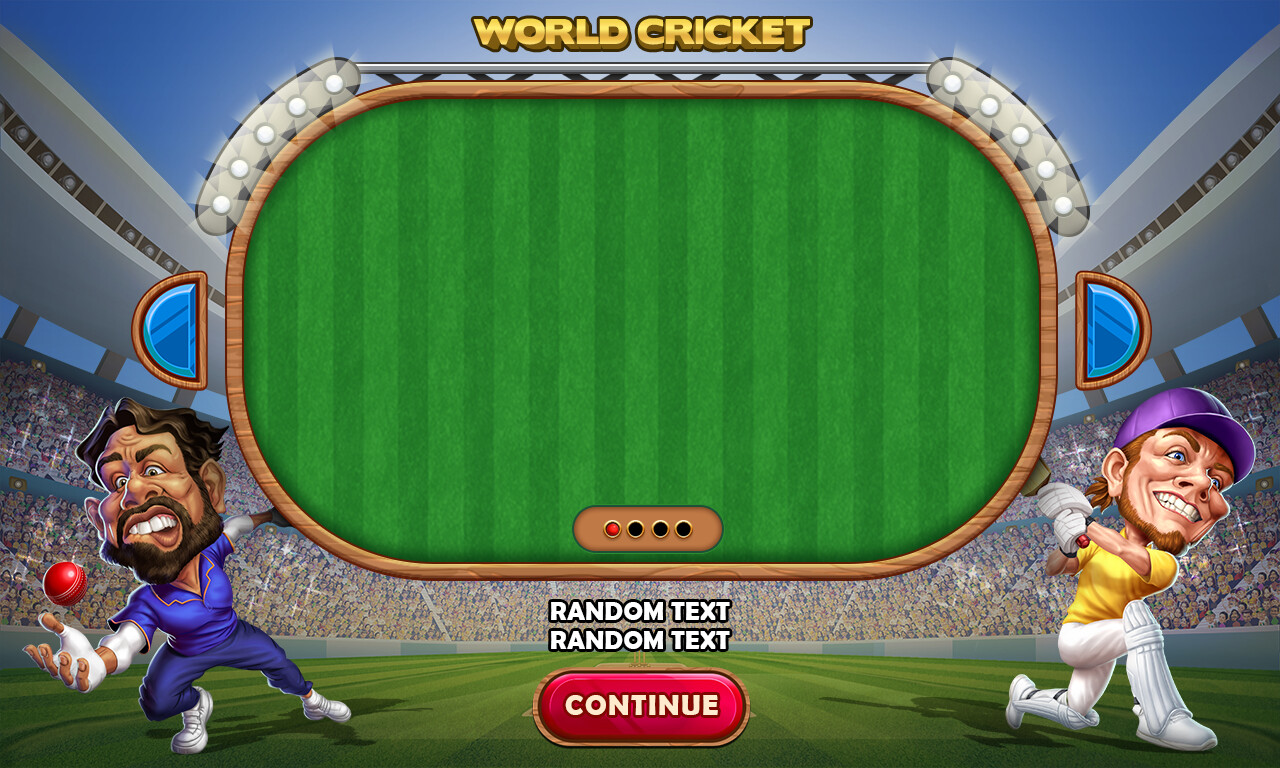 ArtStation - UI Loading screen for Cricket themed slots game