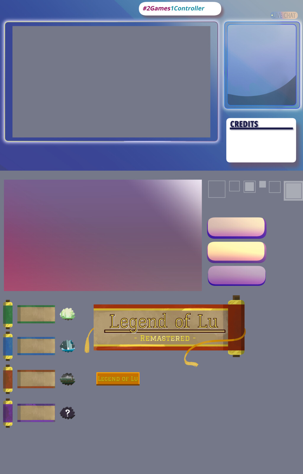 various UI(starting/pause, main menu classic&amp;modern)