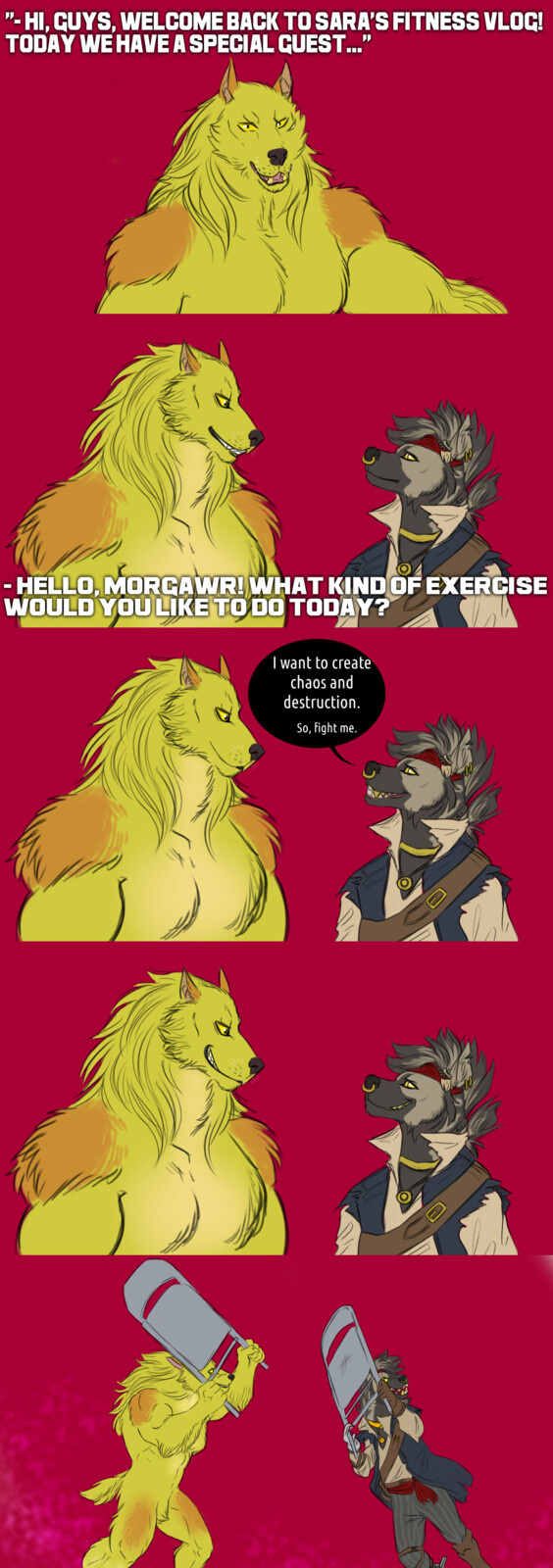The first guest is Morgawr, a cool (and mad) pirate gnoll that loves violence. Guess what she and Sara have in common...