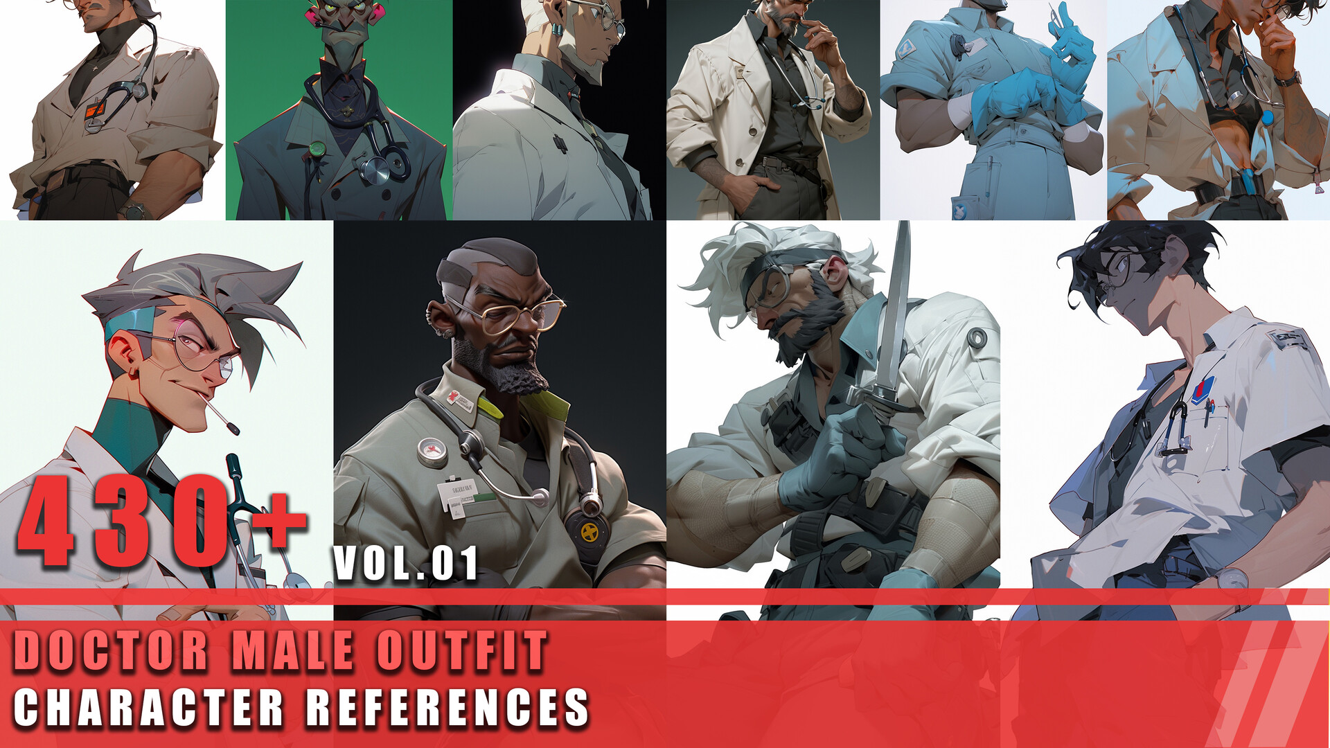 WaterLaw's Studio - 430+ Doctor Male Outfit - Character References Vol.01
