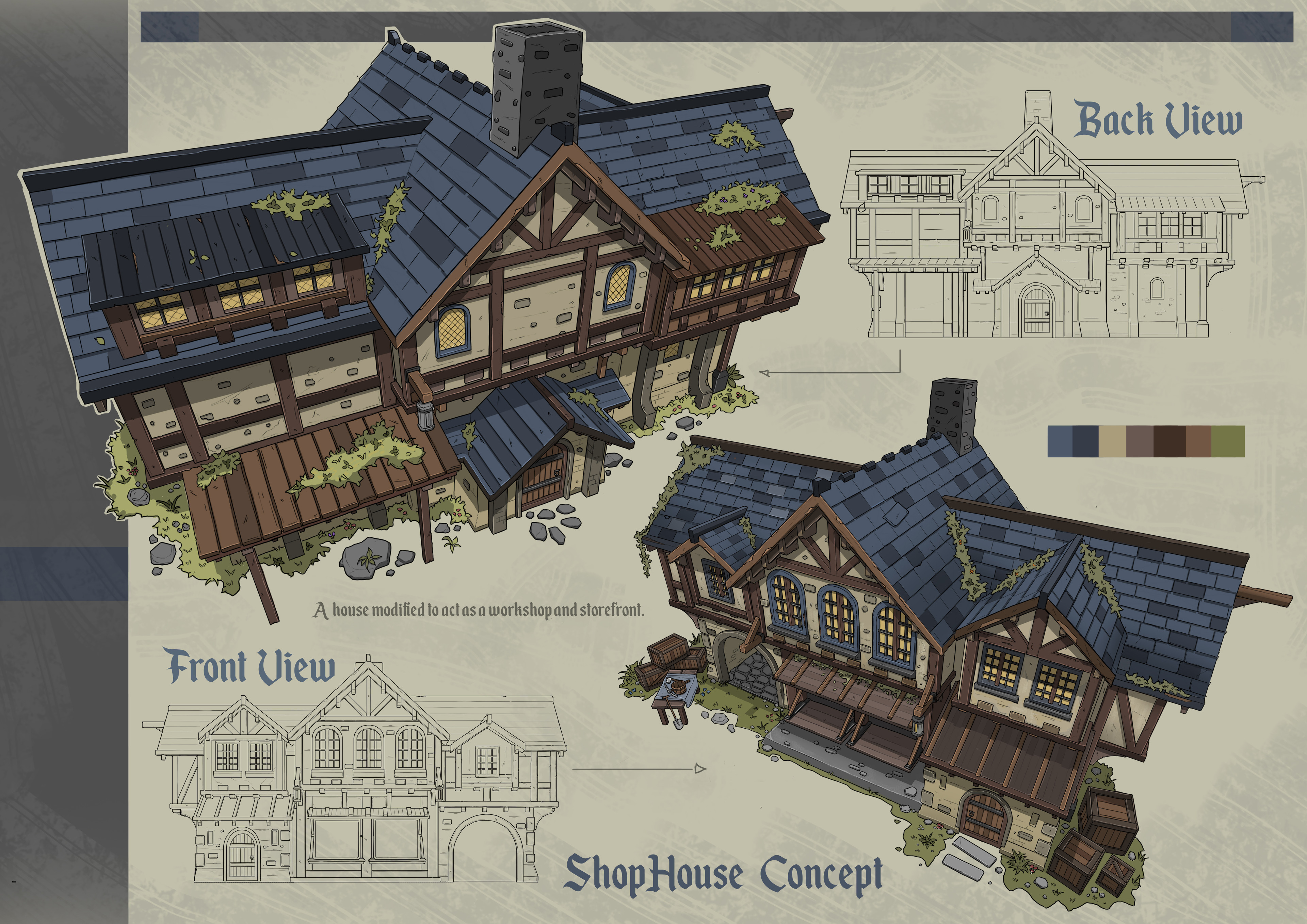 Shophouse - [Full interior] Minecraft Map