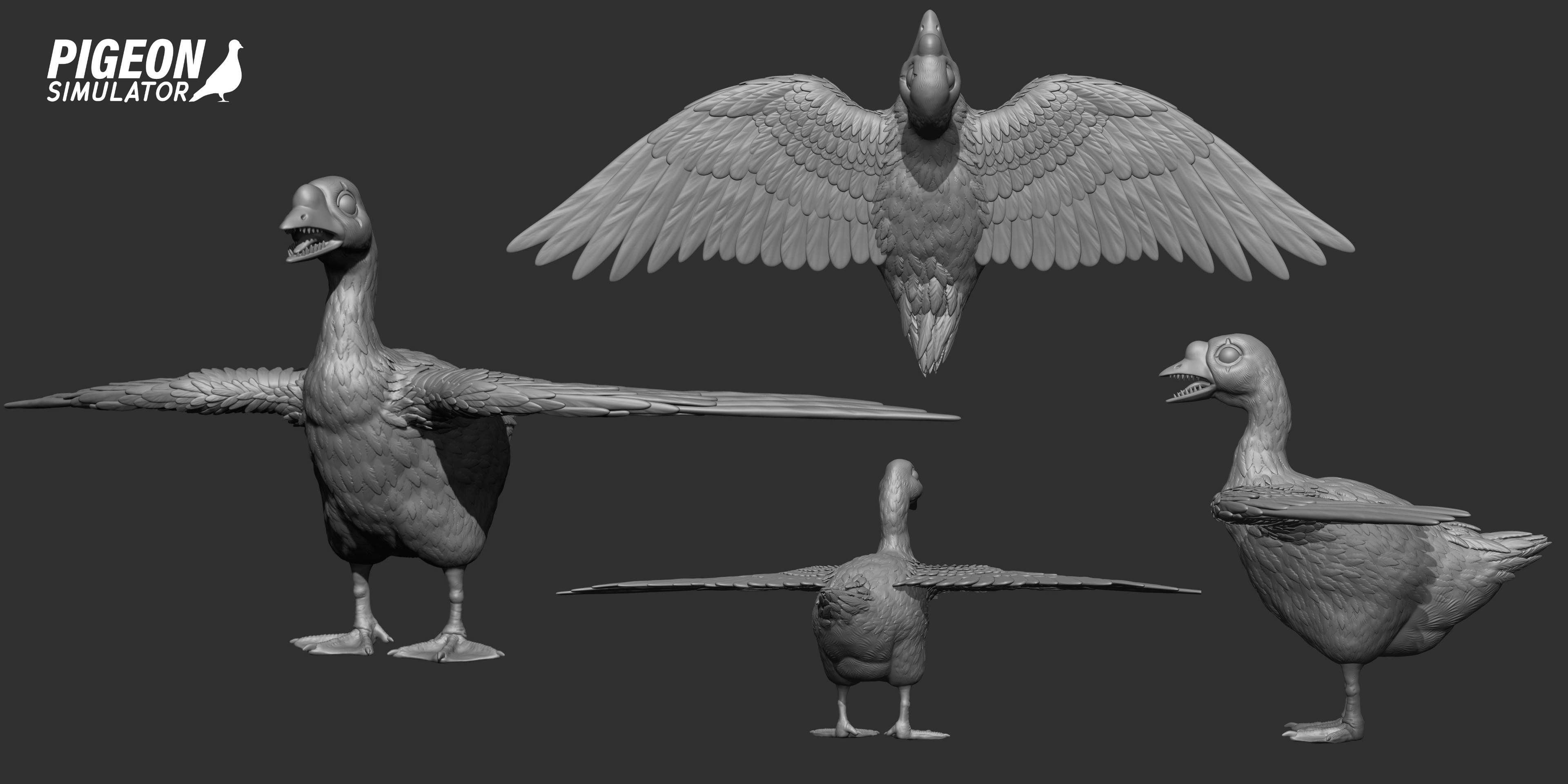Goostav the Goose hi-res sculpt