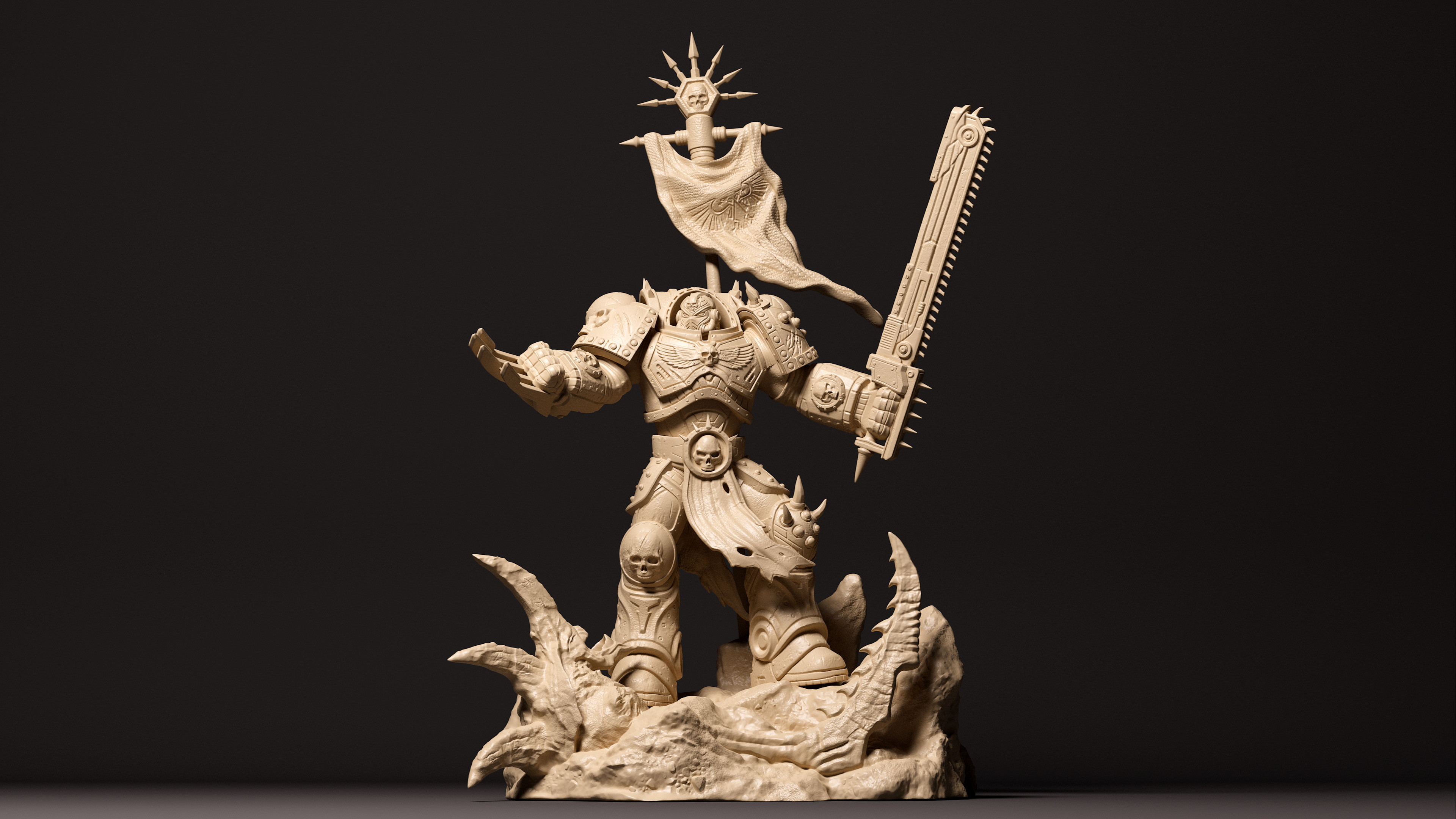 Pixel Forge Studios - Warhammer 40k Space Marine 3D Print Model