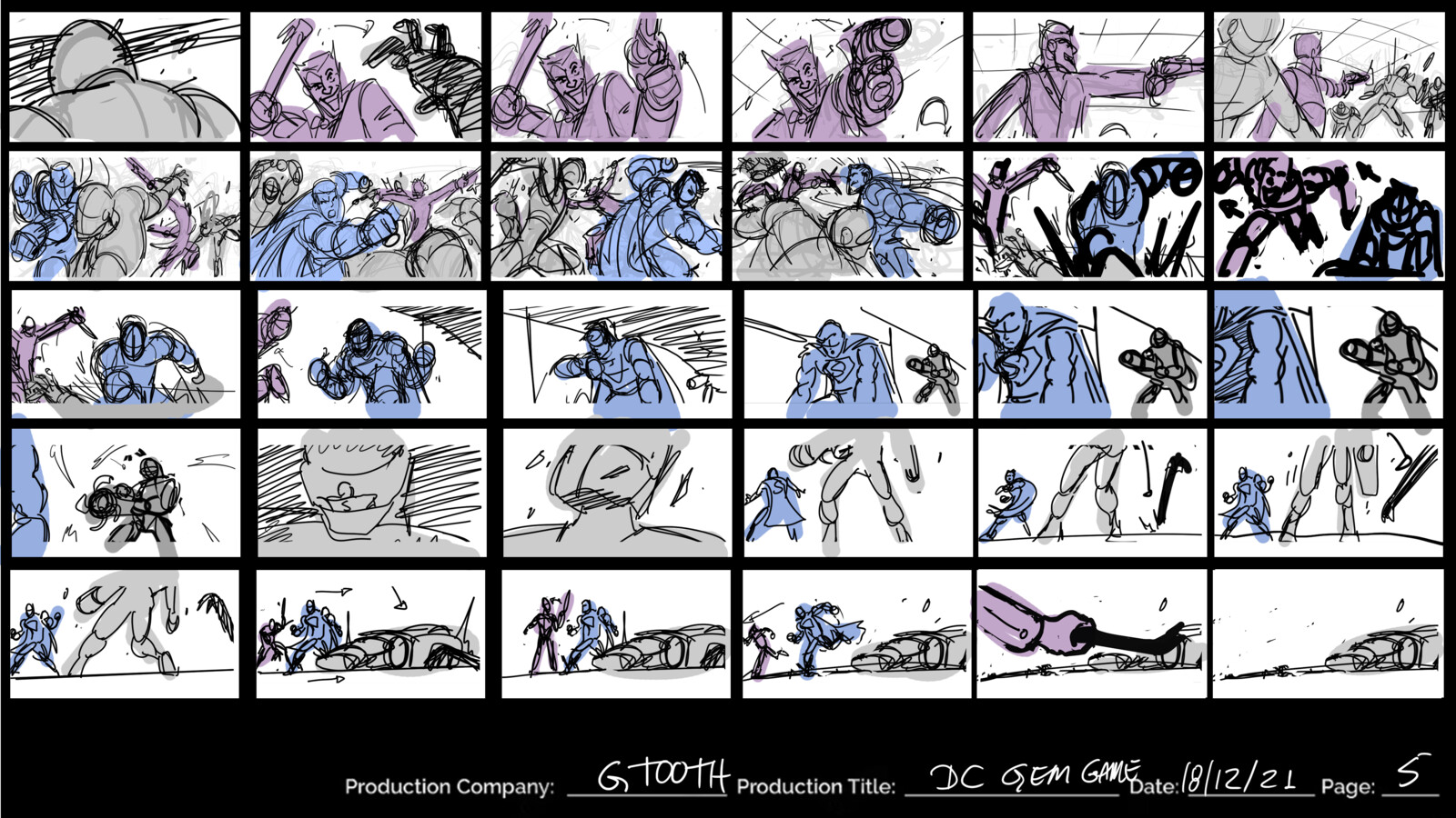   - Storyboard for Game Trailer 