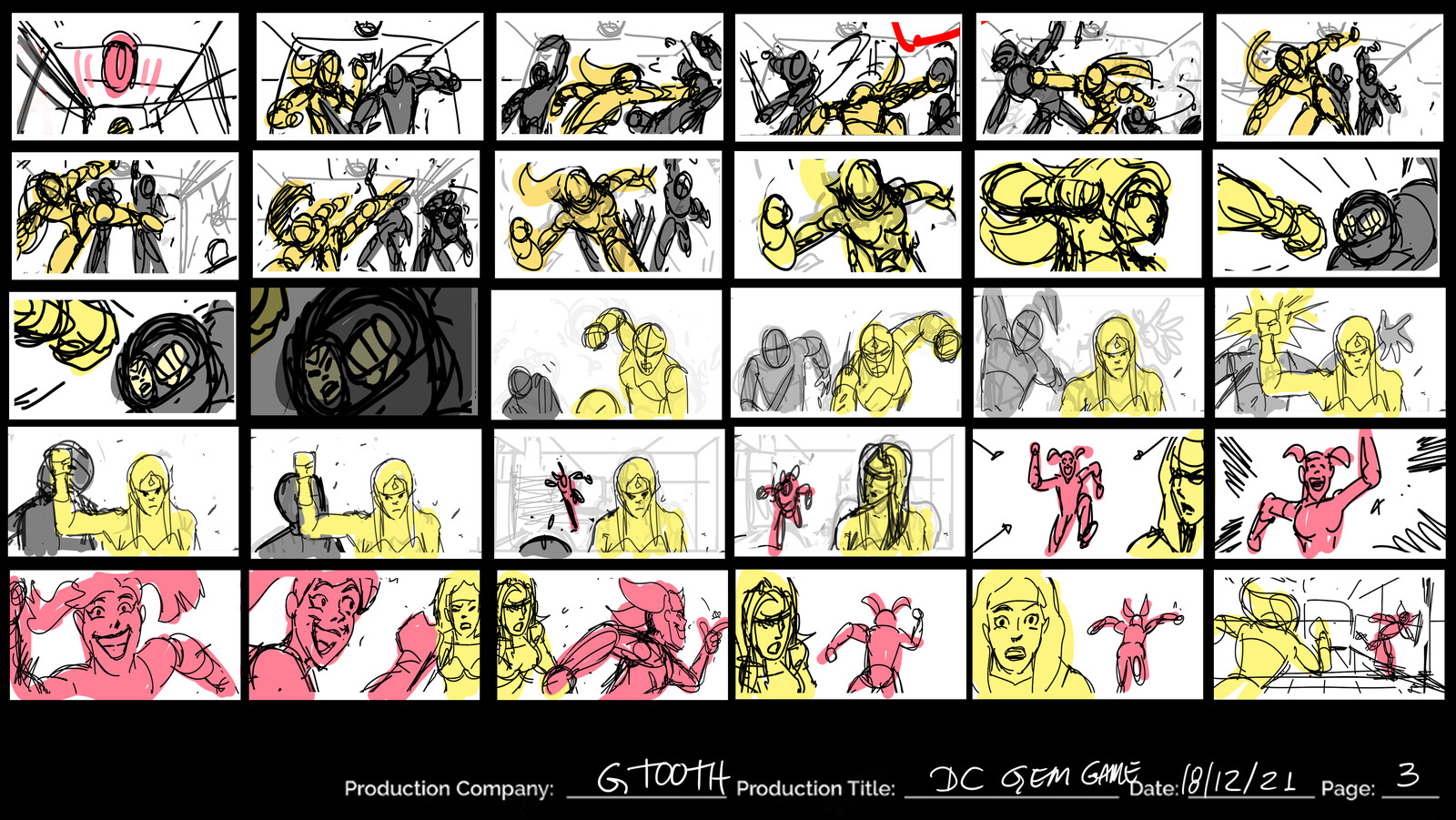   - Storyboard for Game Trailer 