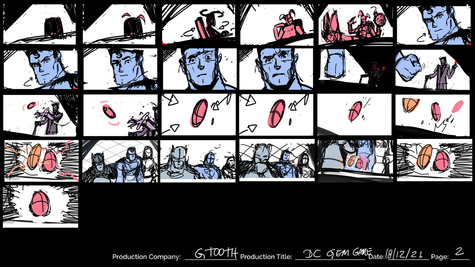   - Storyboard for Game Trailer 
