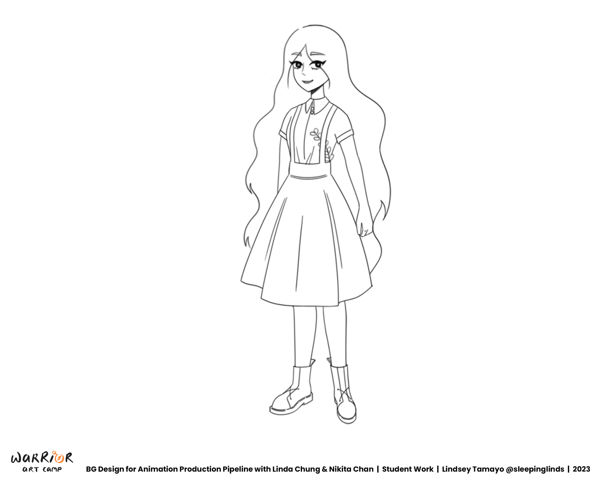 Warrior art camp lindsey tamayo bg design for animation production