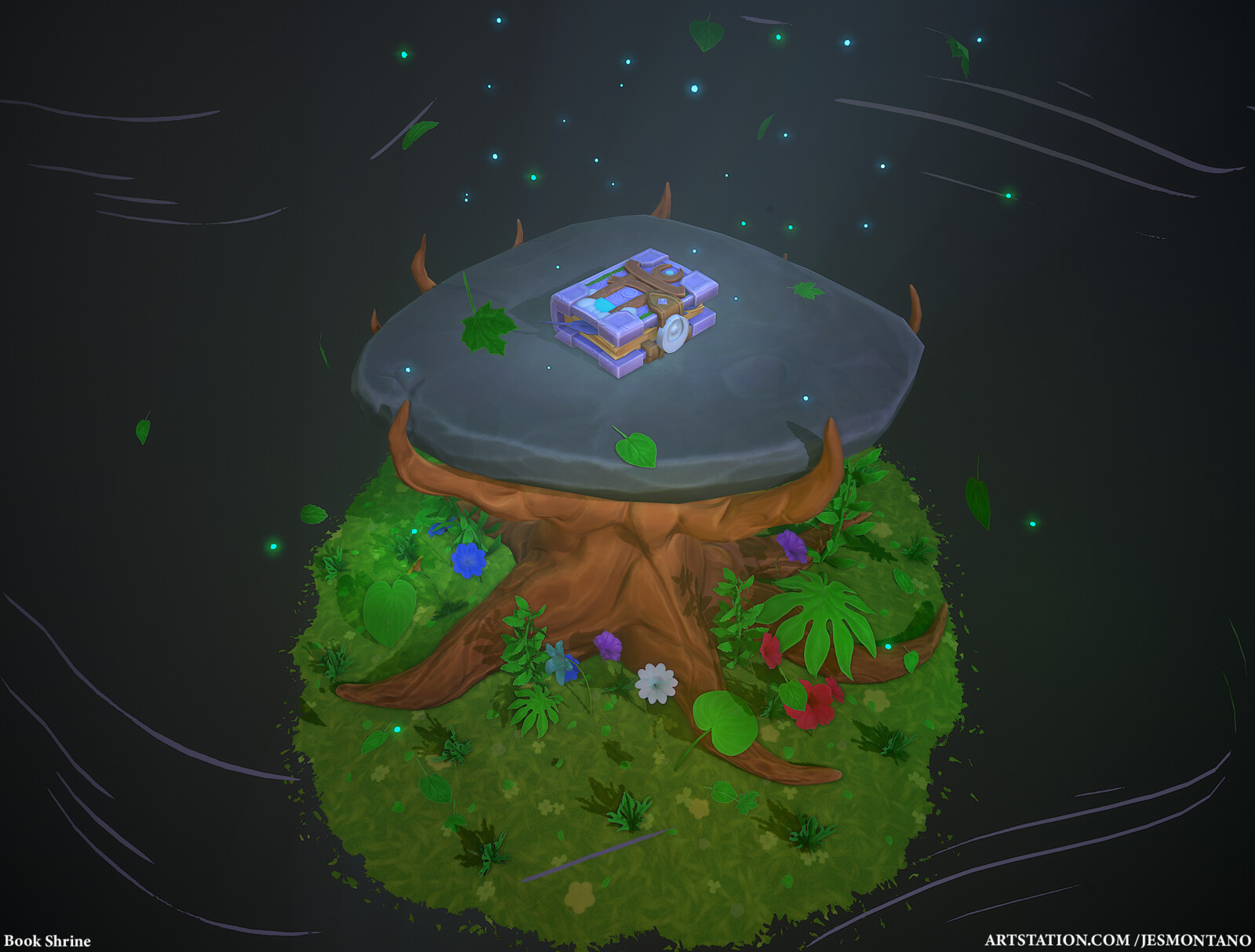 Elven Book Shrine Diorama