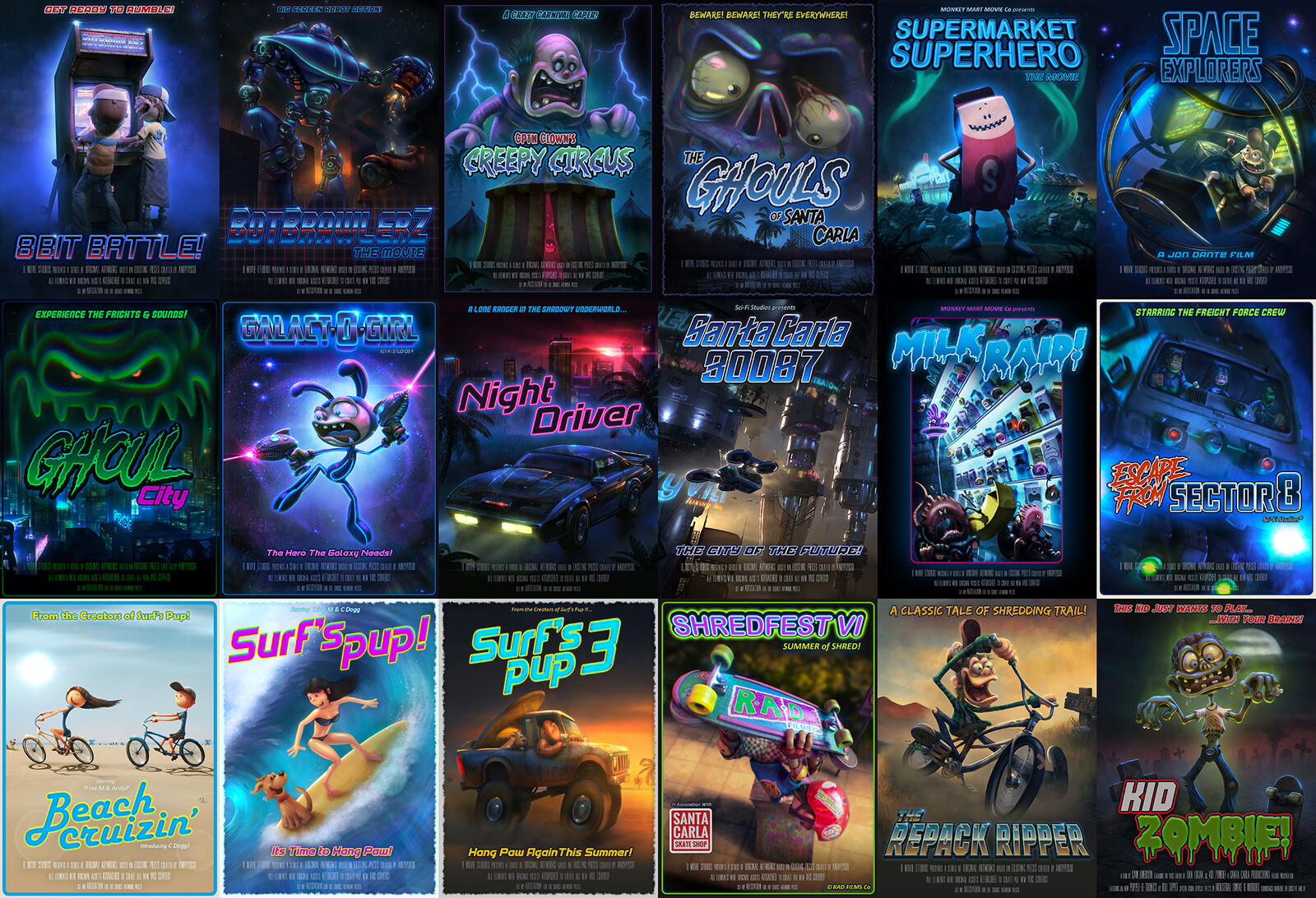 From old pitch projects that never left the ground, to valentines cards and book illustrations. I've used them all to create new cover art!