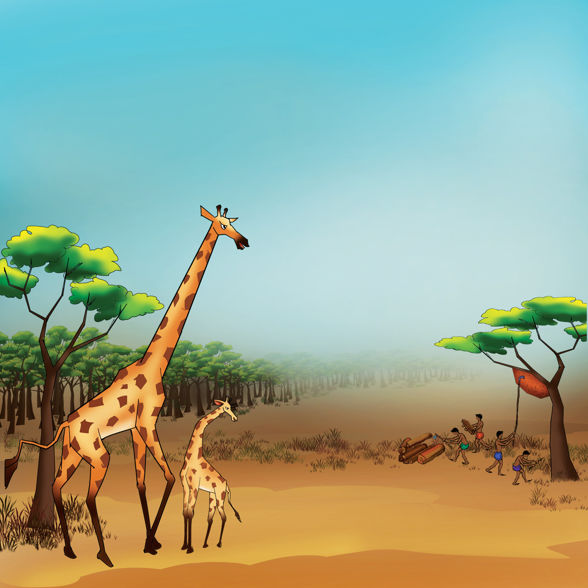 ArtStation - Why Giraffes Have Long Necks