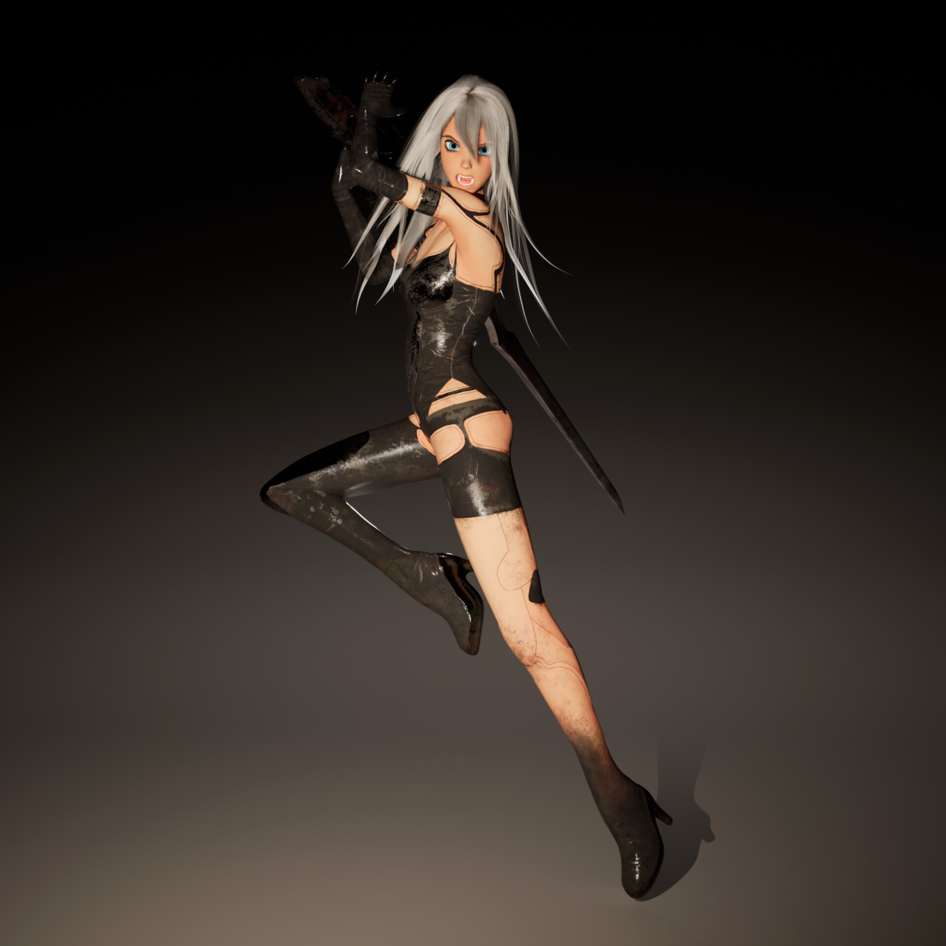 Nier Automata A2 concept - inglish  Modelado de personajes, Diseño de  personajes, Model sheet character