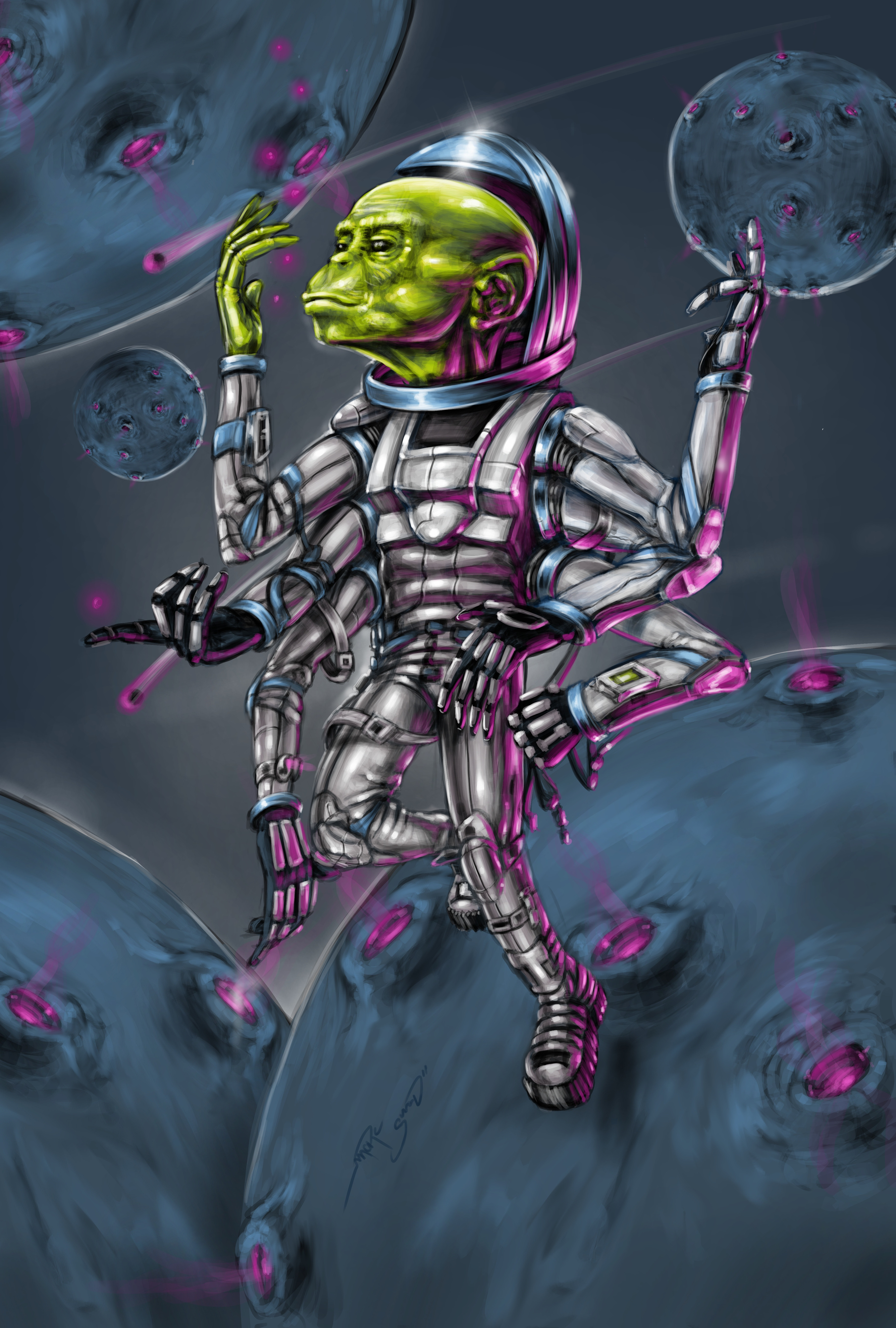 My Sketch from the last piece with  @cris_leger.  Greetings to all my space apes out there. As I felt like we had too little time on the wall to play around, I kinda used this digi-sketch to satisfy that feeling.

Art Prints are available in my shop.
