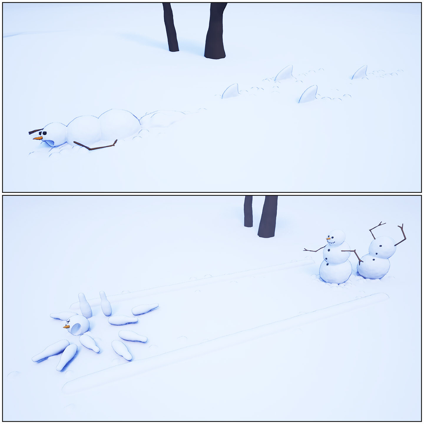 Full UE5 lighting, SSS material and a post-process outline