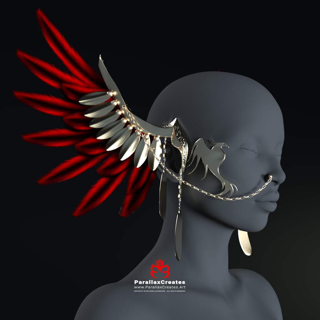 3D Jewelry Headdresses by ParallaxCreates