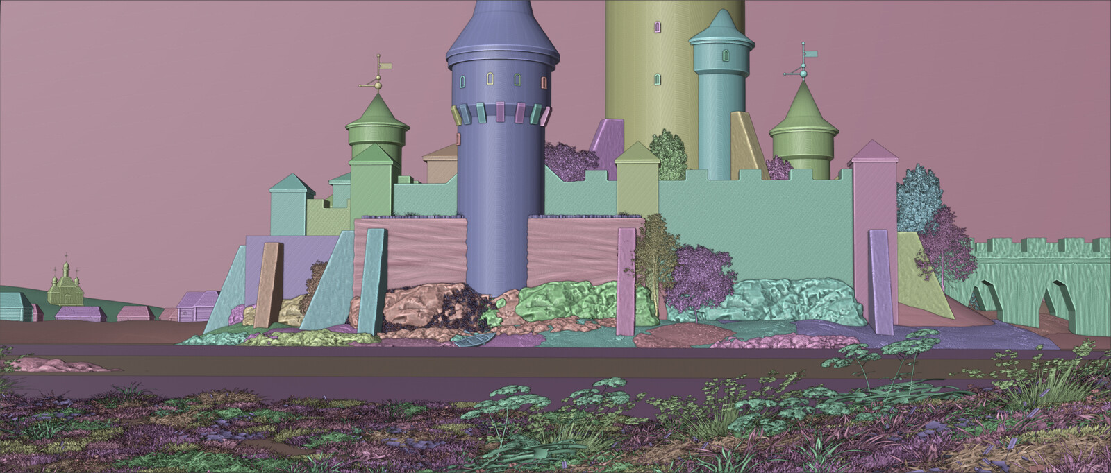 Blender 3D viewport.