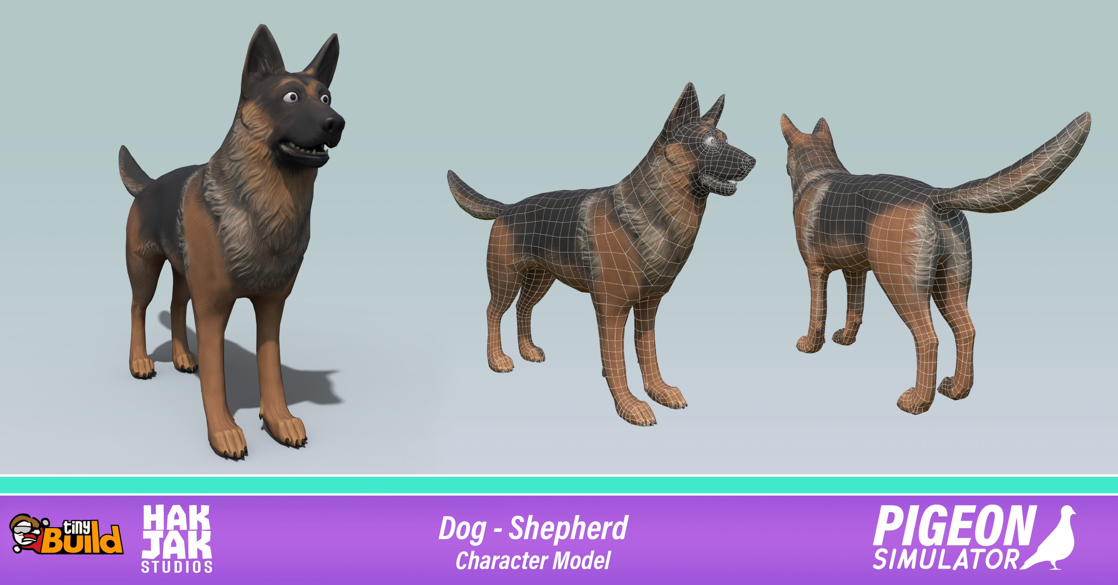 Shepherd dog render