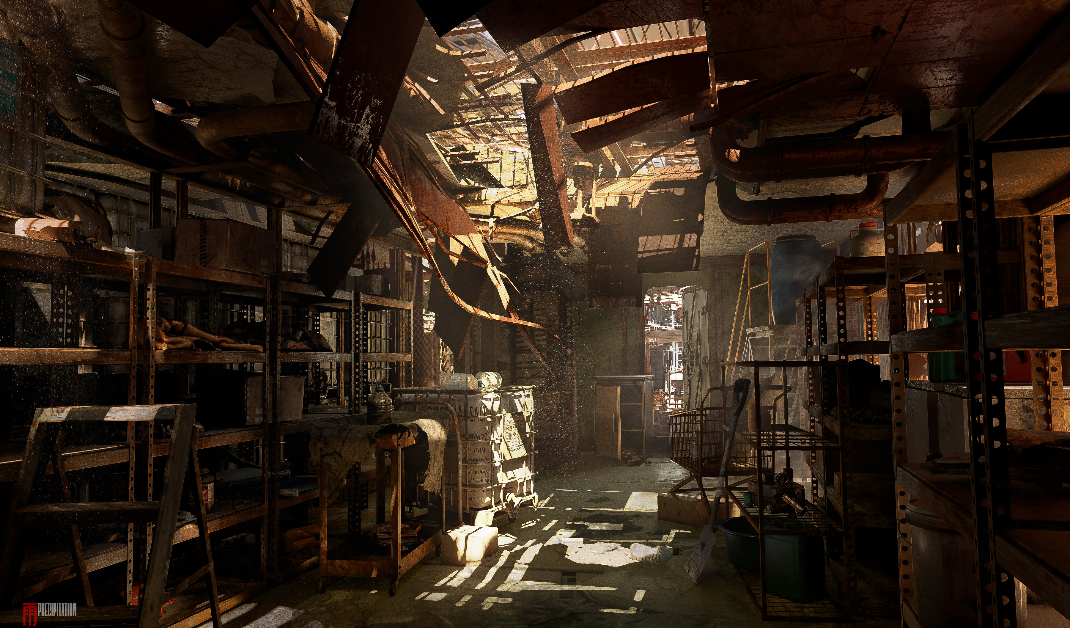 long term storage room where the exilers store their salt in sealed containers