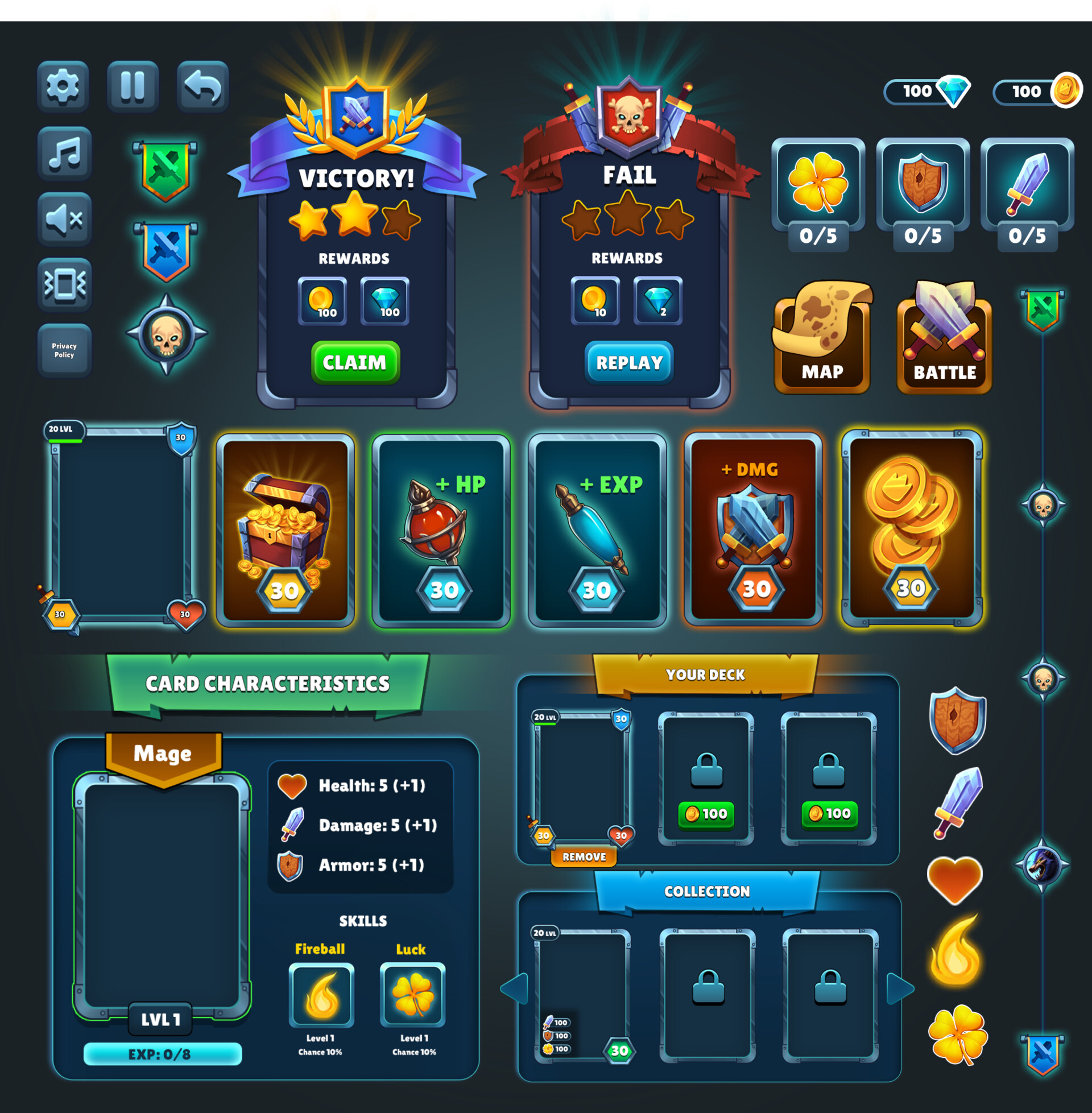 ArtStation - Card Game UI