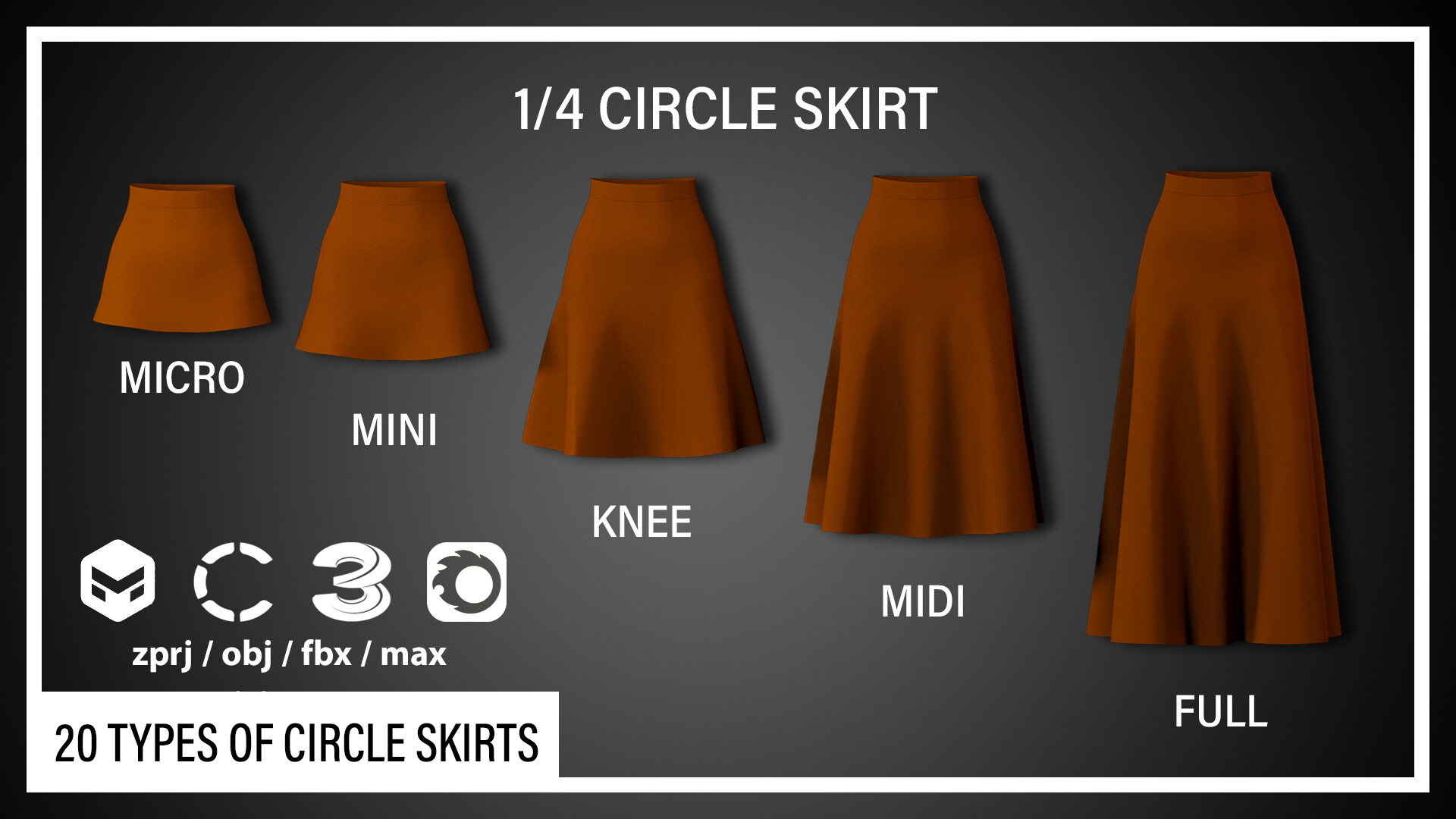 ArtStation 20 TYPES OF CIRCLE SKIRTS