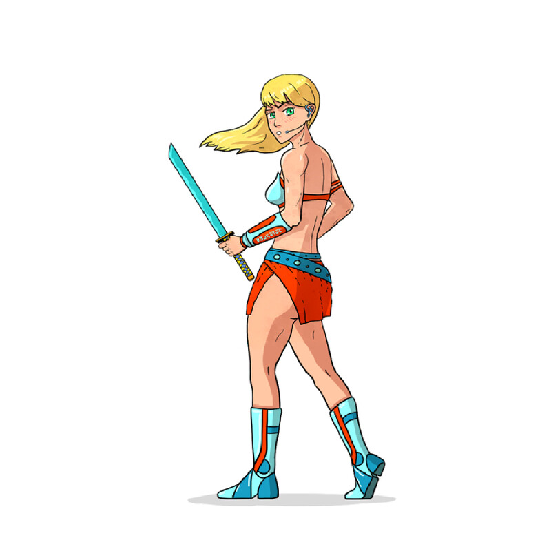 Cartoon Character Design - Sci-Fi Woman
