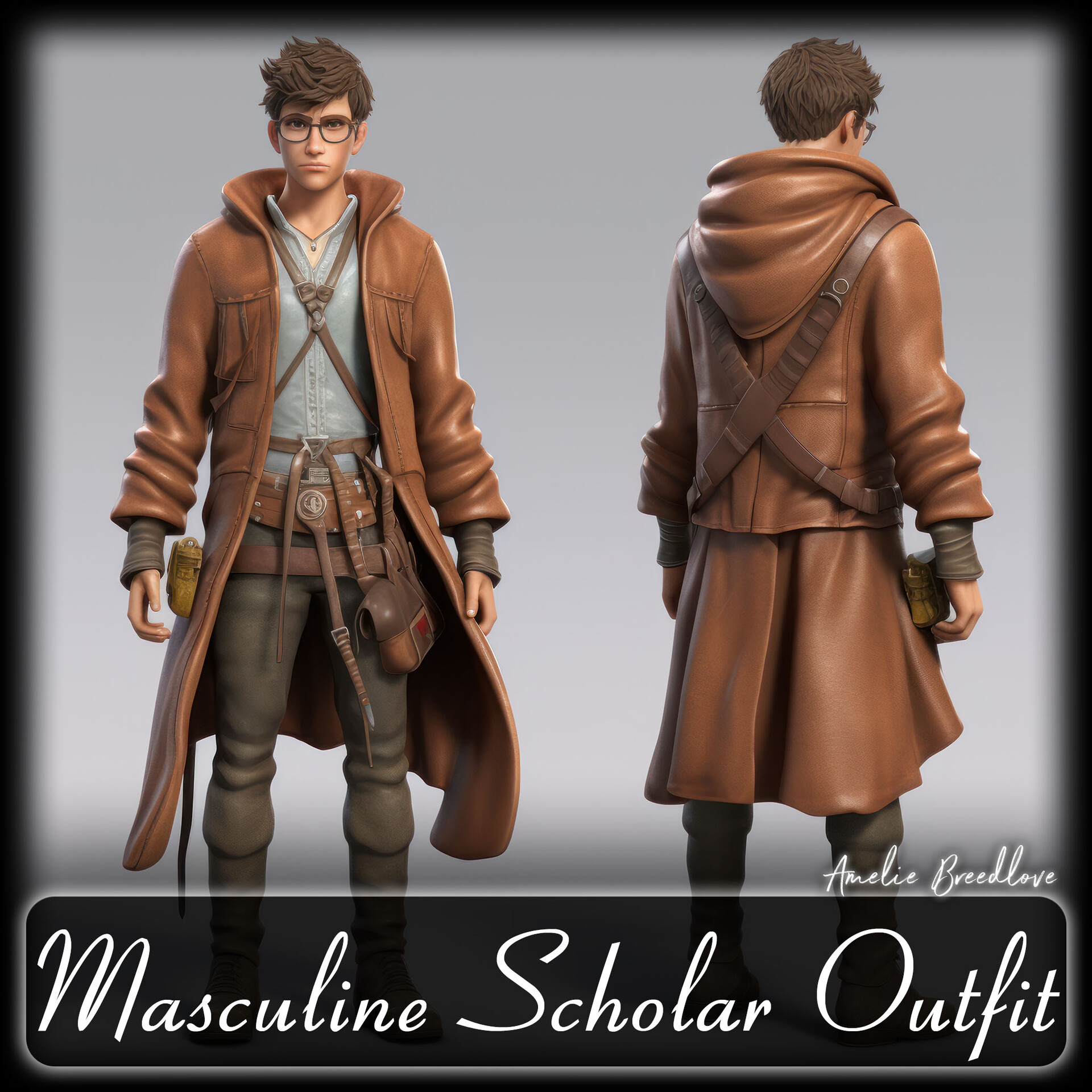 ArtStation - 200 Masculine Scholar Outfit Reference Pack | 4K | v.255