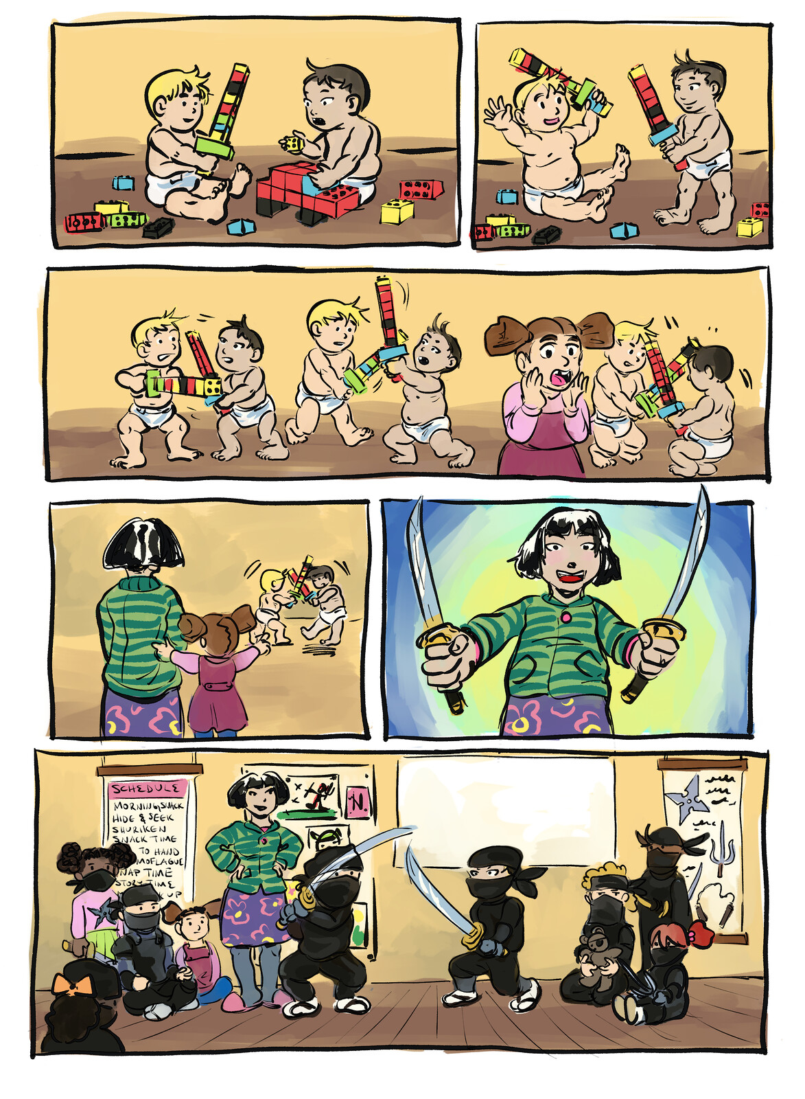 And, finished colours for Ninja School, all done with CSP.