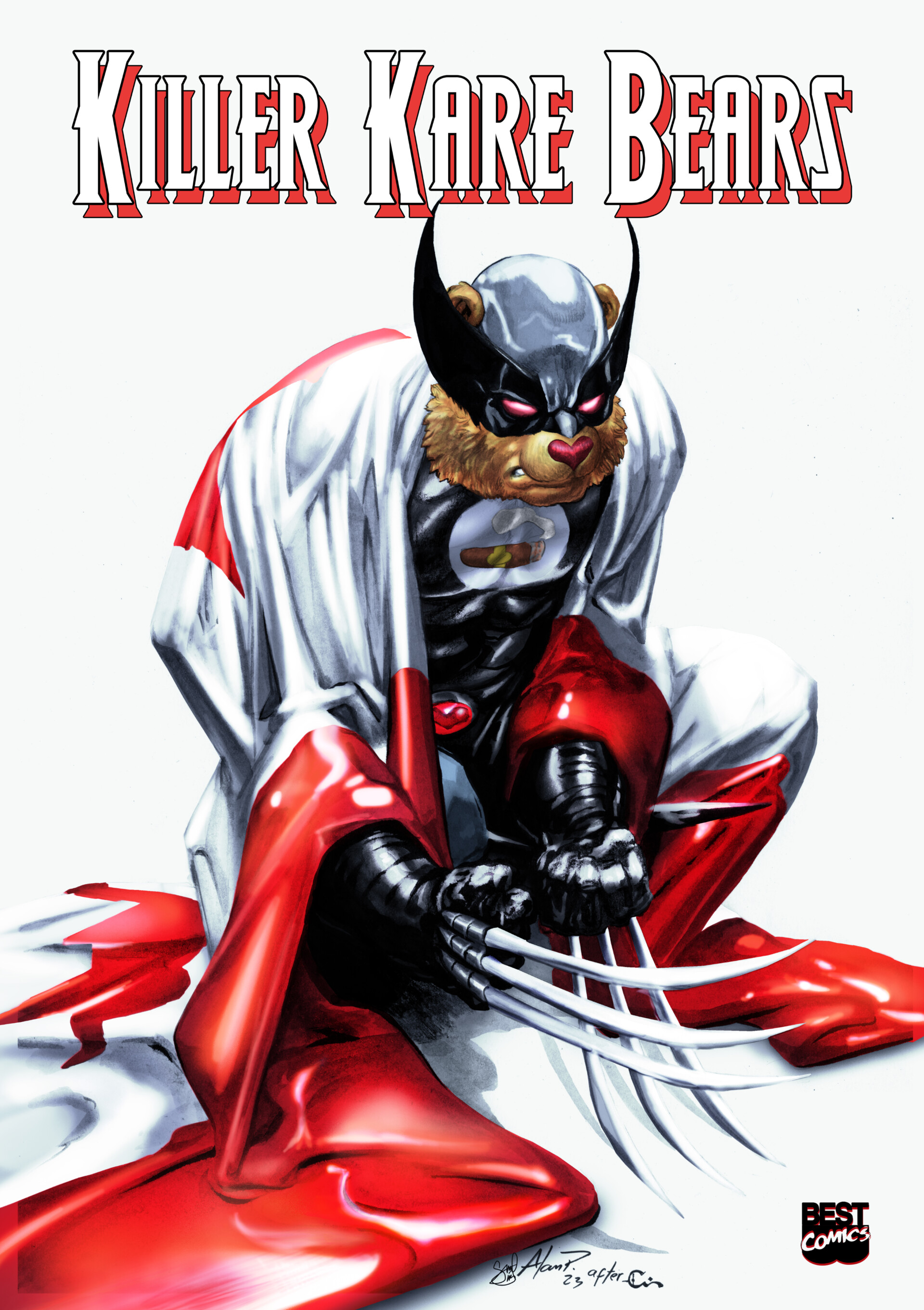 ArtStation - Killer Kare Bears Clayton Crain Wolverine Homage Digital Coloring.