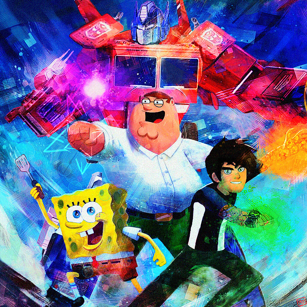 Peter Griffin, Spongebob, & Ben 10