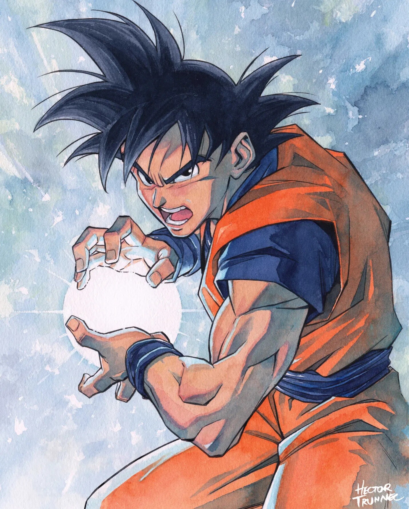 ArtStation - Goku watercolor