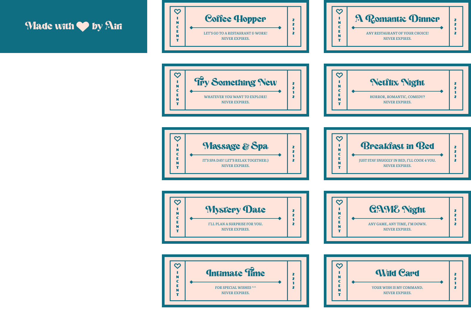 ArtStation - Couple Tickets for Date, image size:1600x1053