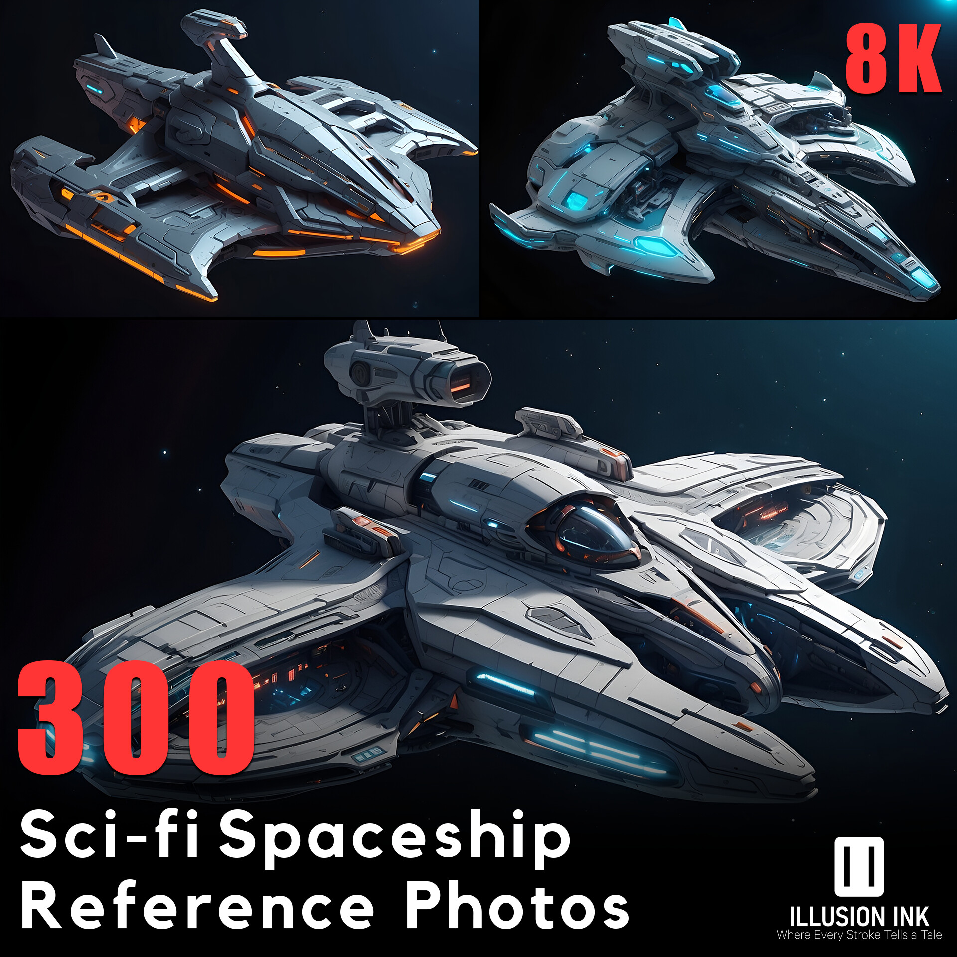 ArtStation - 300 Sci-fi Spaceship Reference Photos | 8K
