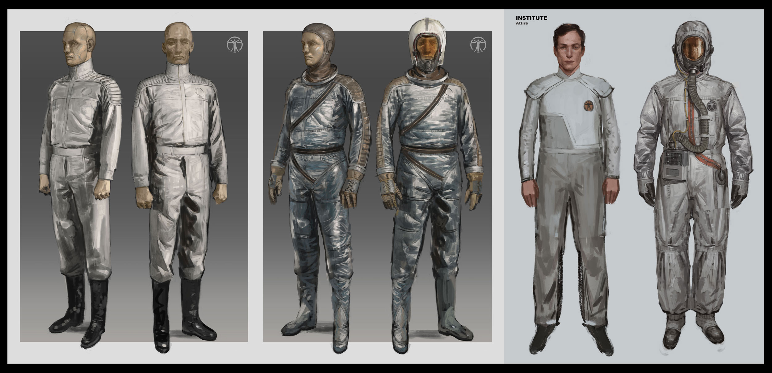 More on Synths and the institute. Synth clothing for indoors and outdoors. Institute clothing and Hazmat suit. Fallout 4 redesigns