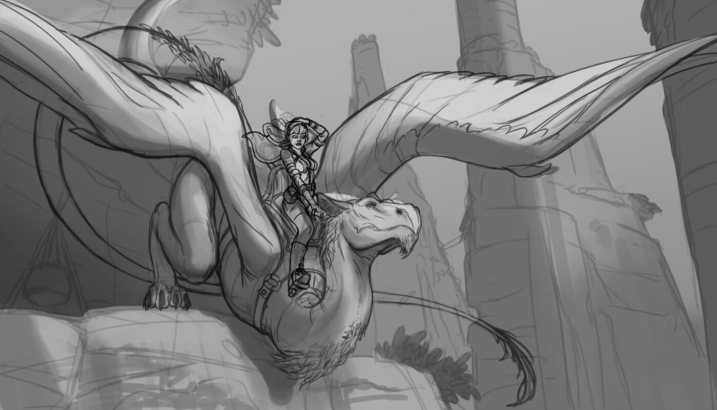 rider illustration comp