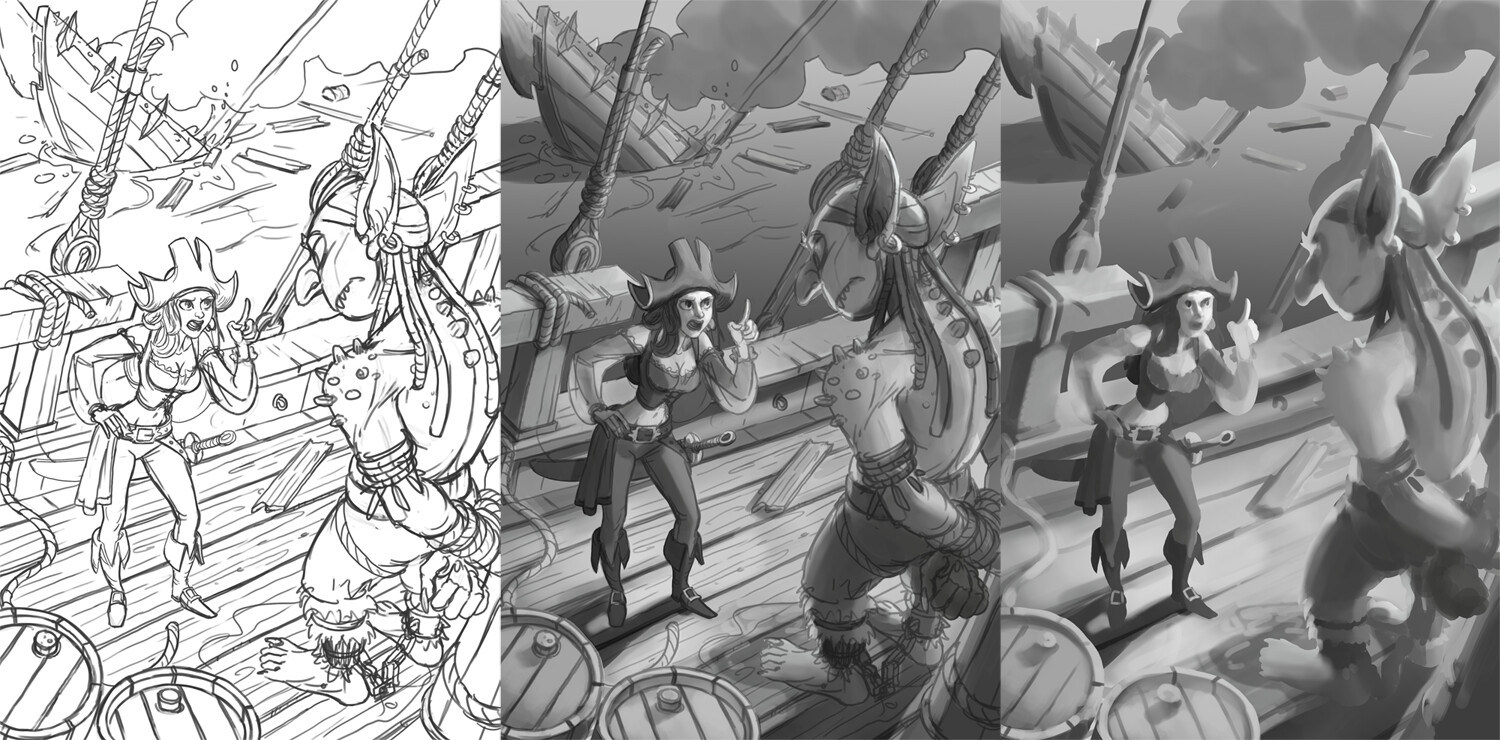 pirate sketch wip