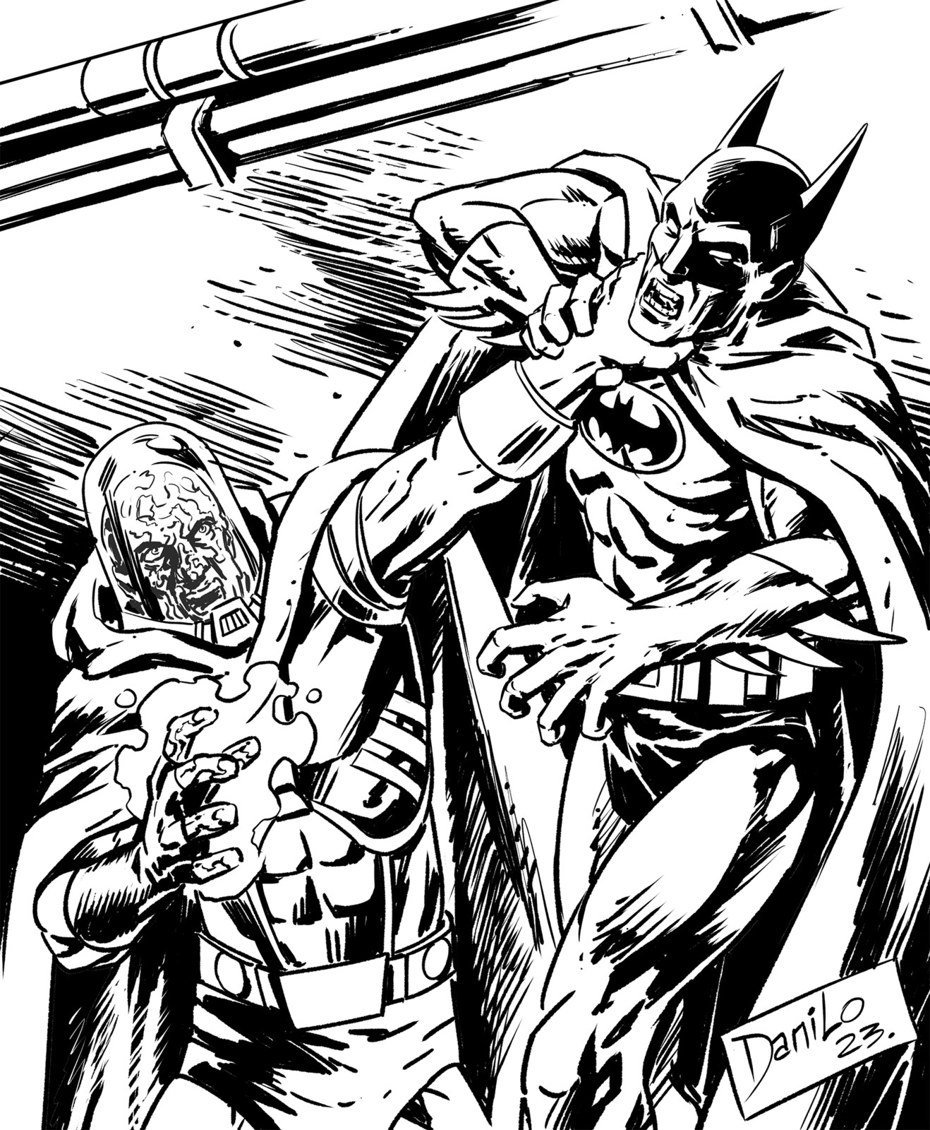 Batman vs Clayface fan art