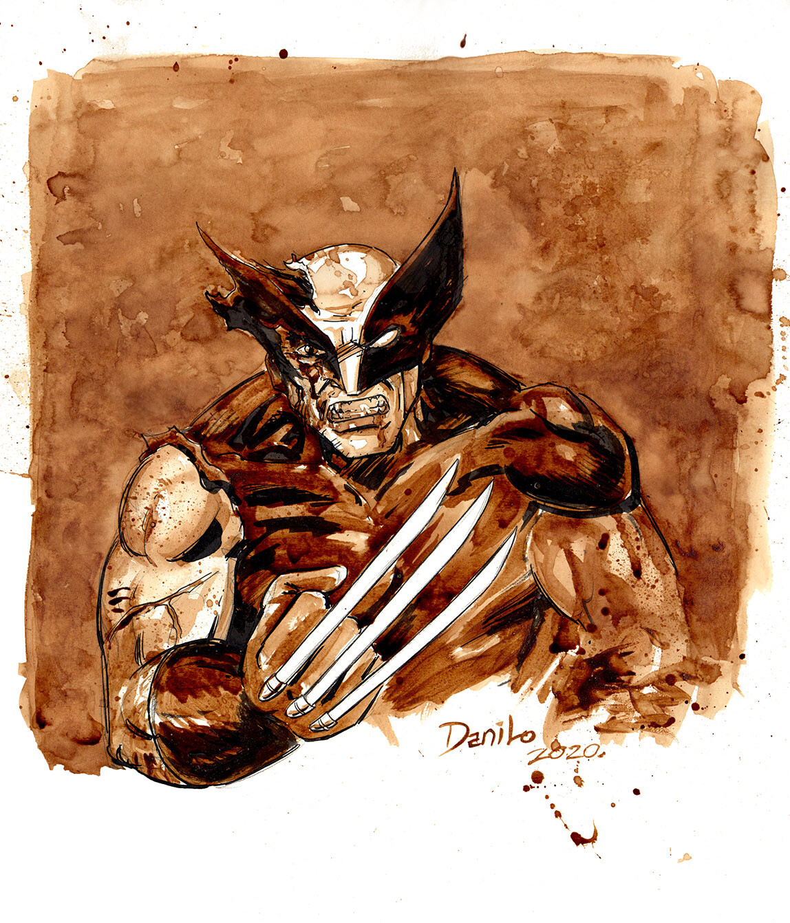 Wolverine fan art
Ink and coffee