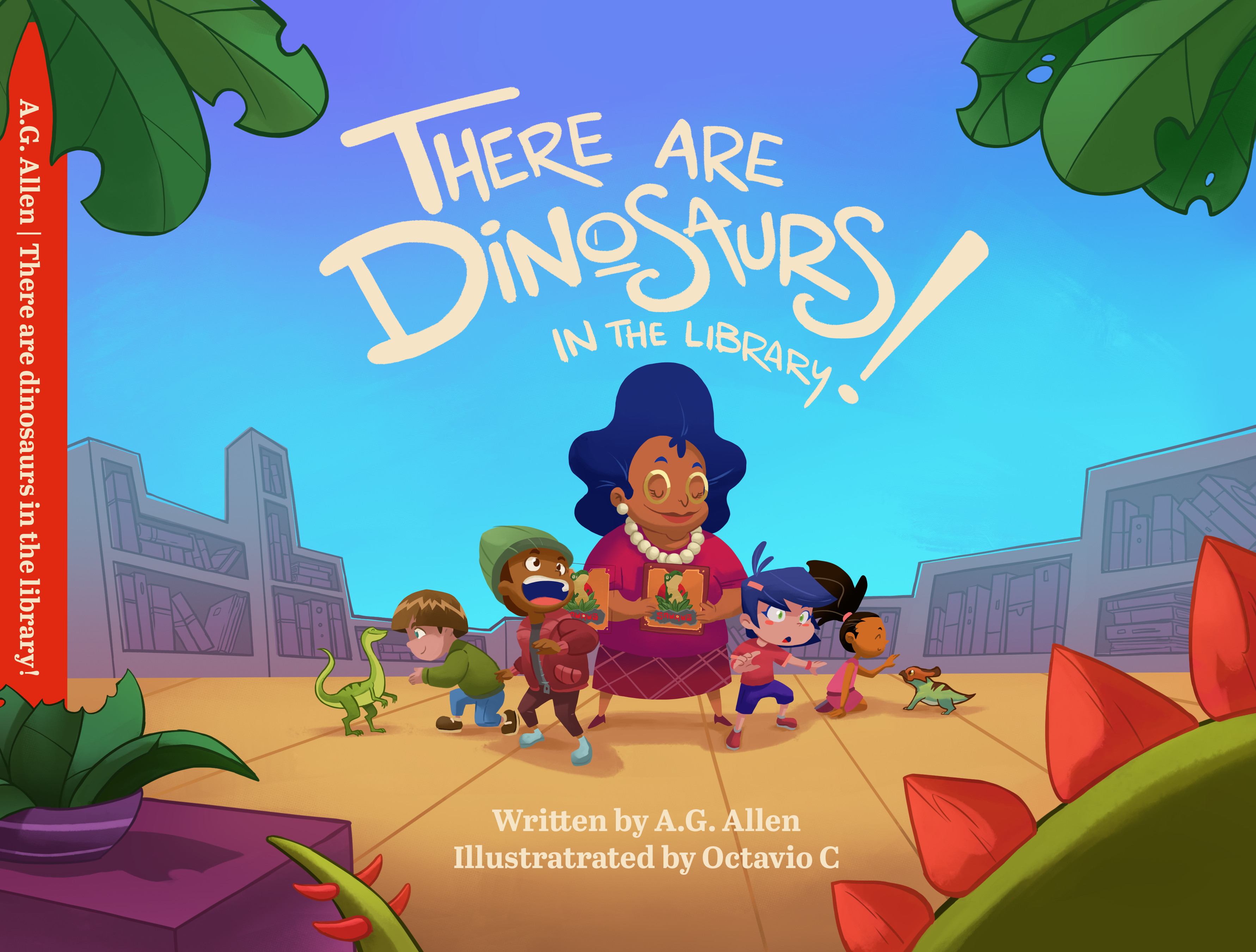 Cover for "There are Dinosaurs in the library!"