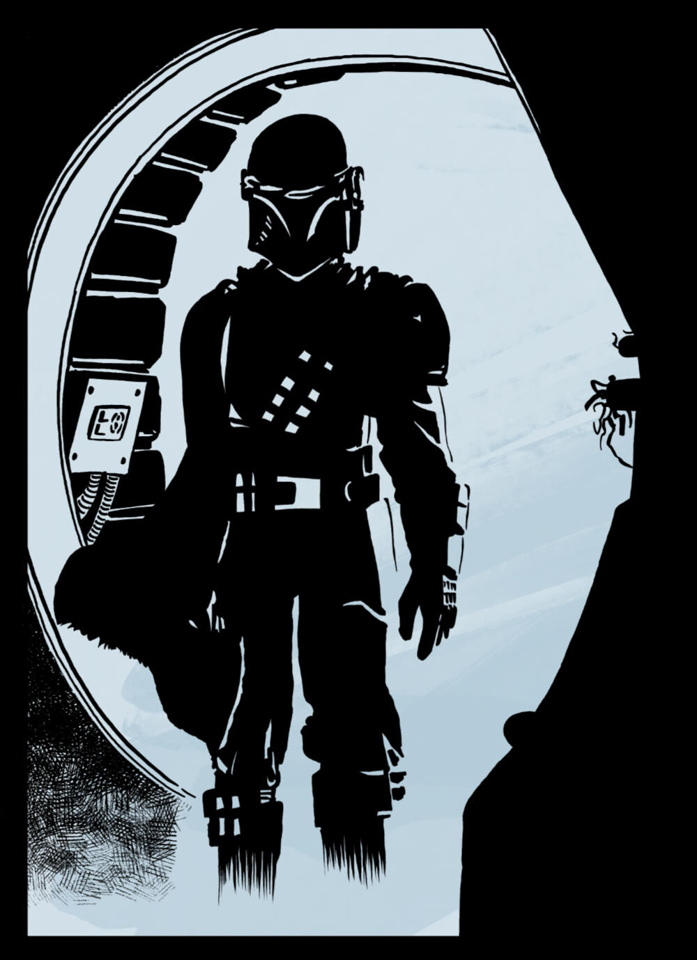 ArtStation - Mandalorian Ink Drawing