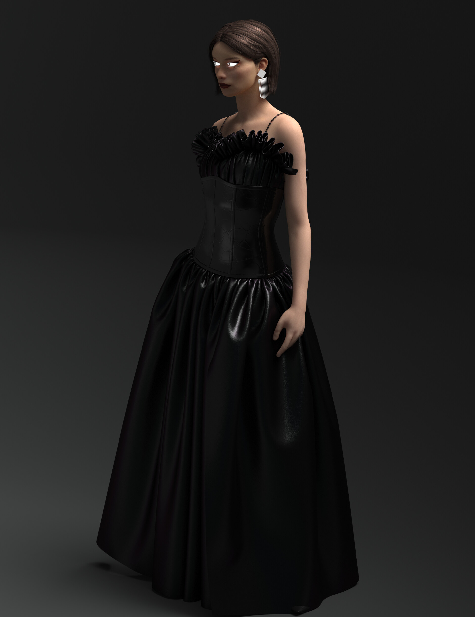 Roberto Cavalli Black Silk and Leather Evening Gown For Sale at 1stDibs | black  leather evening gown