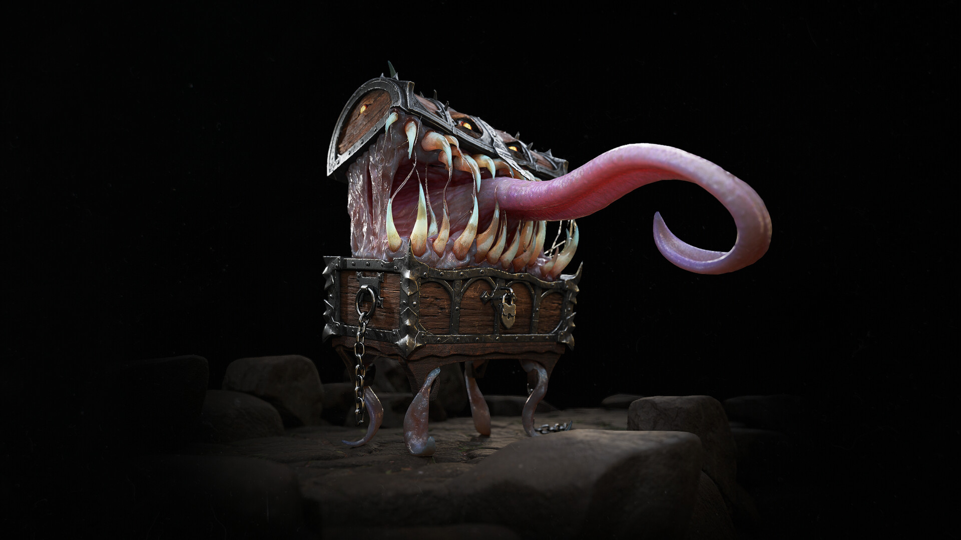 ArtStation - Learn How to Create Hungry 3D Mimic Chest (80.lv)